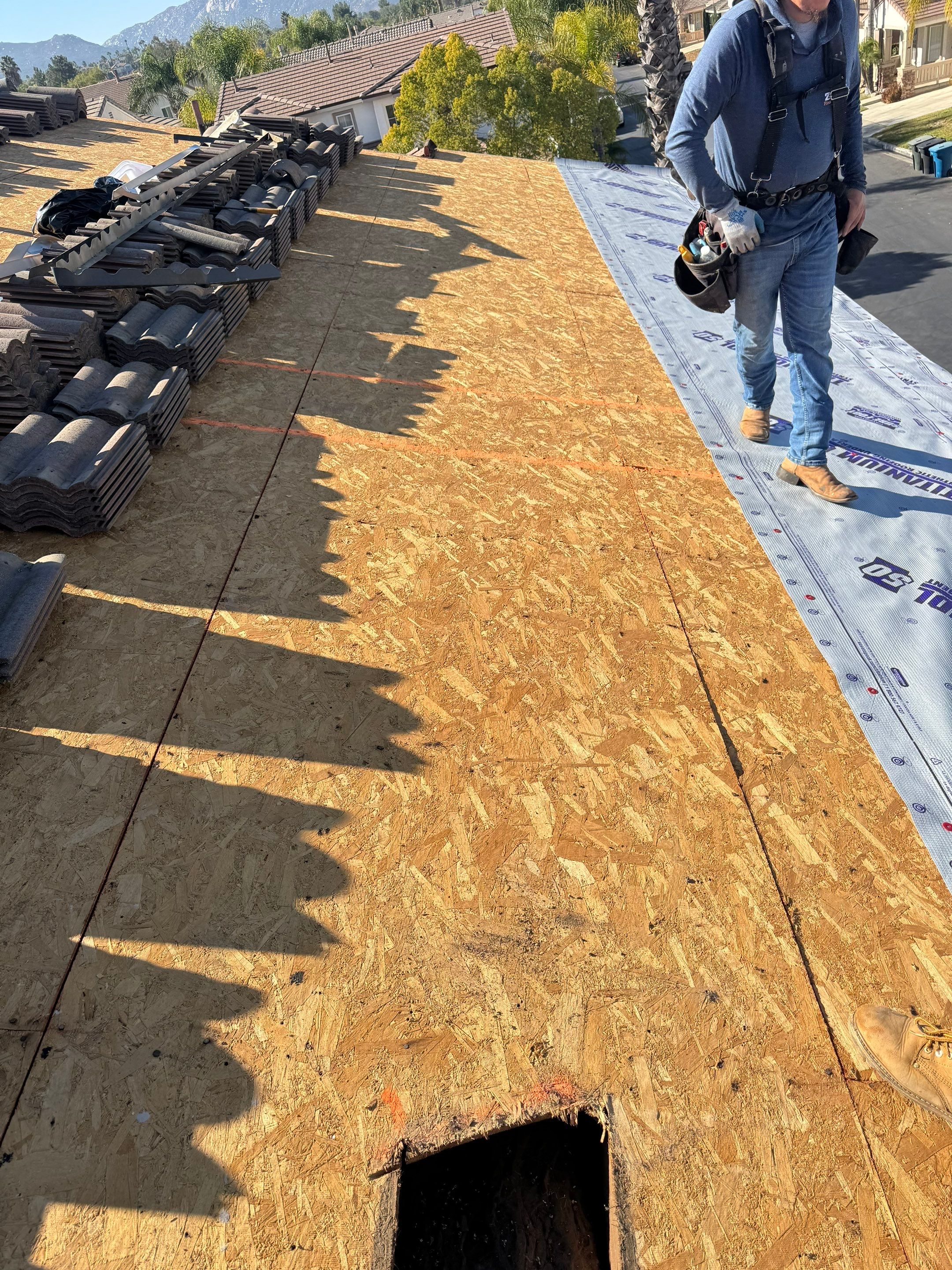 Temecula Partial Tile Roof Lift & Lay | Two-Layer Titanium UDL 50 Underlayment by Zenith Roofing Services