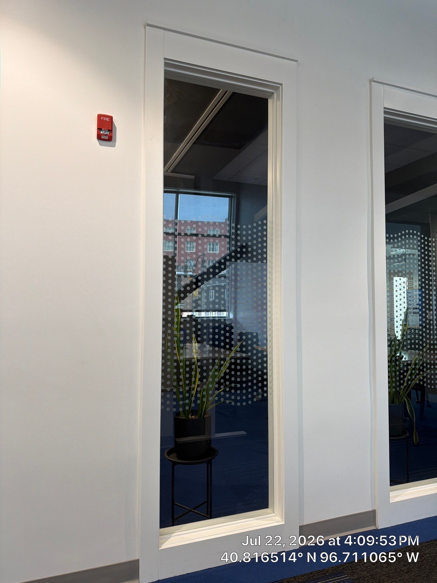 Lincoln Commercial Office Remodel with Glass Doors and Acoustic Baffles by CompanyCam Sales Demo