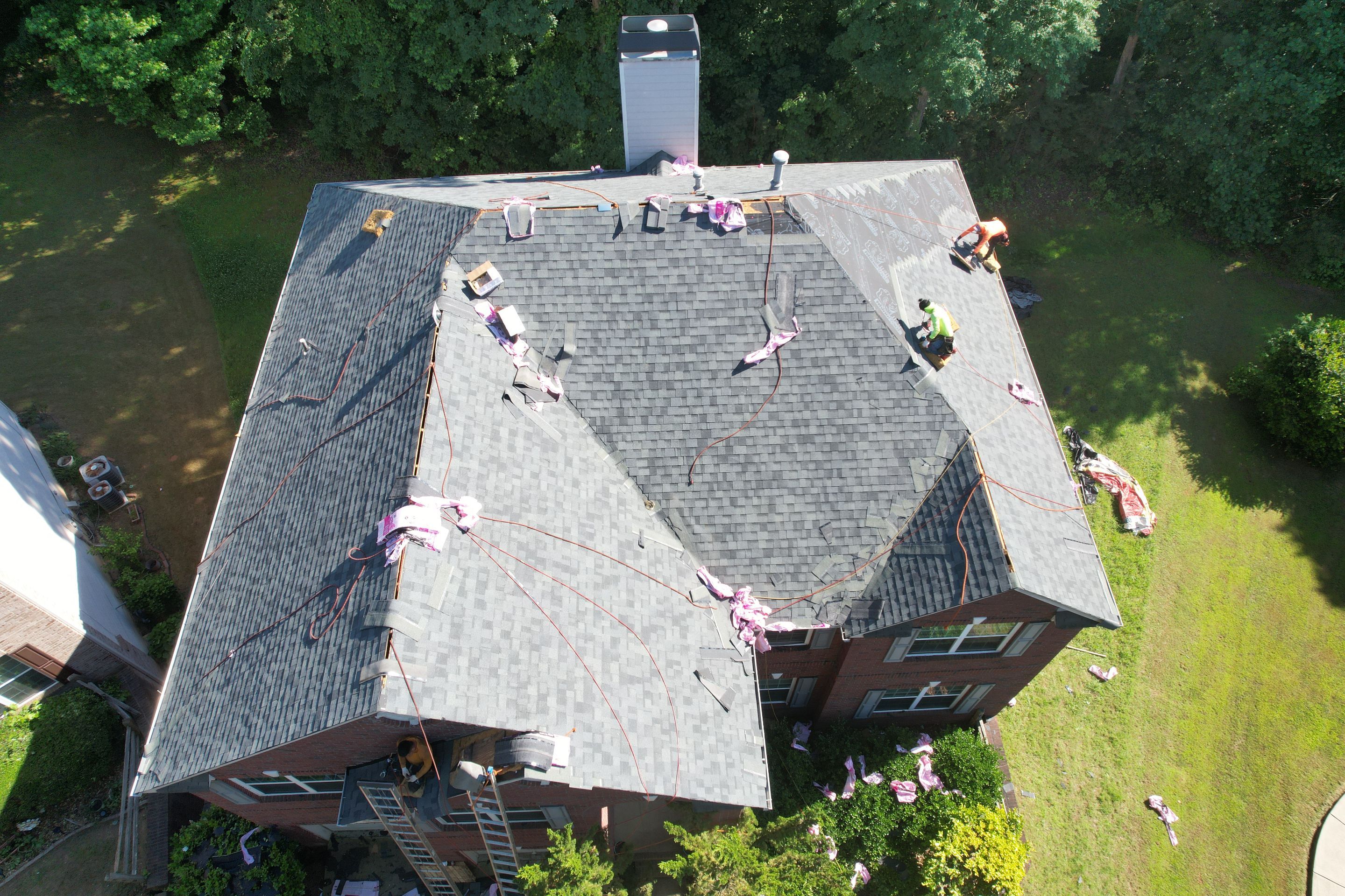 Residential Roof Replacement using Owens Corning Estate Gray by Inspector Roofing and Restoration