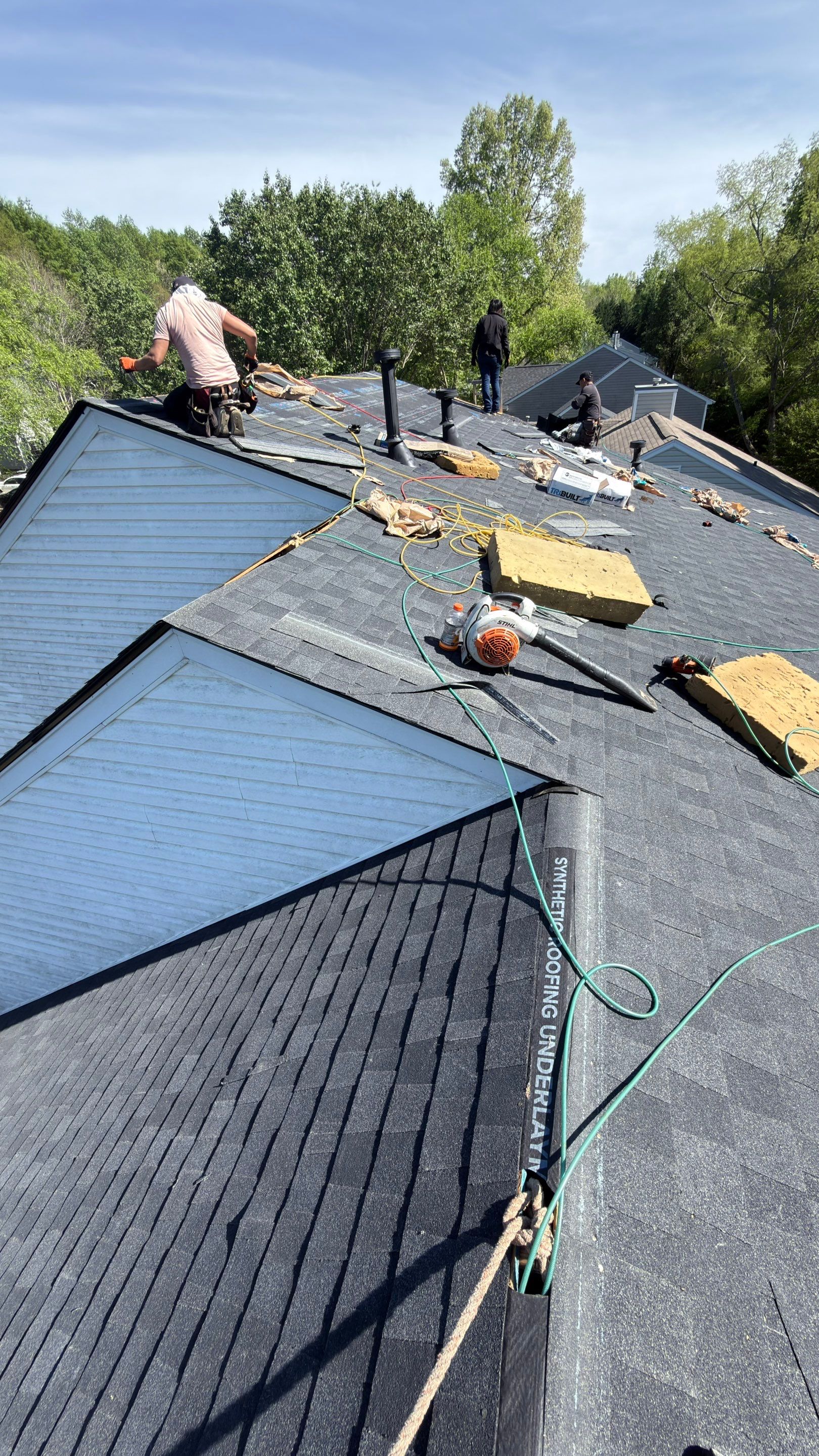 Roof and gutter replacement by hail and wind damage by Just Brilliant Restoration JBR