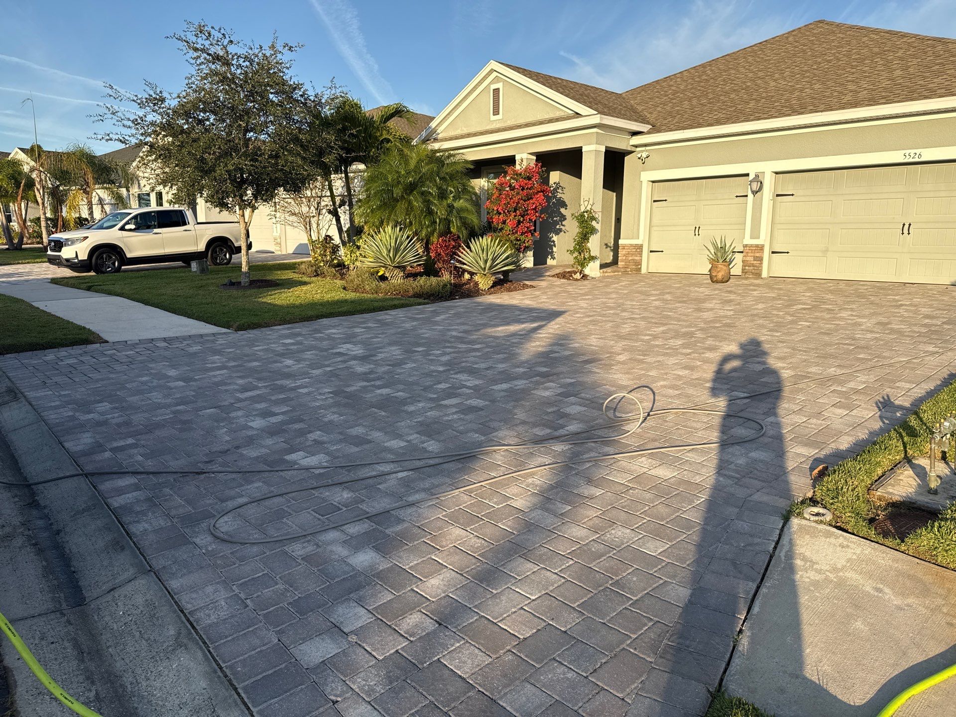 One-Story House Wash & Driveway Cleaning in Trevesta – Palmetto, FL by Sunshine AquaWash
