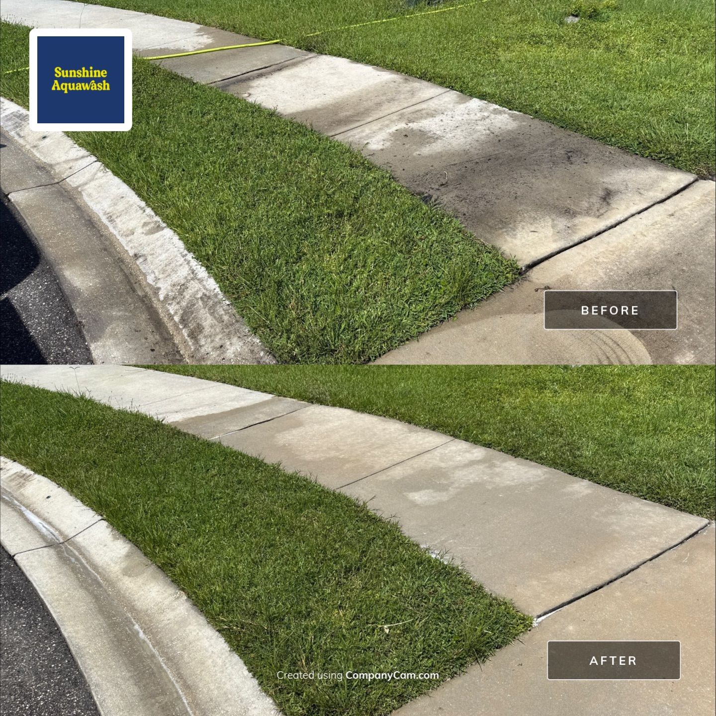 Concrete Driveway & Sidewalk Cleaning in Crystal Lakes – Palmetto, FL by Sunshine AquaWash