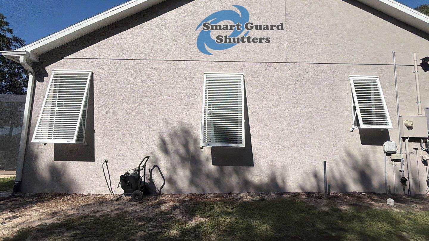 Hurricane Protection in White by Smart Guard Shutters