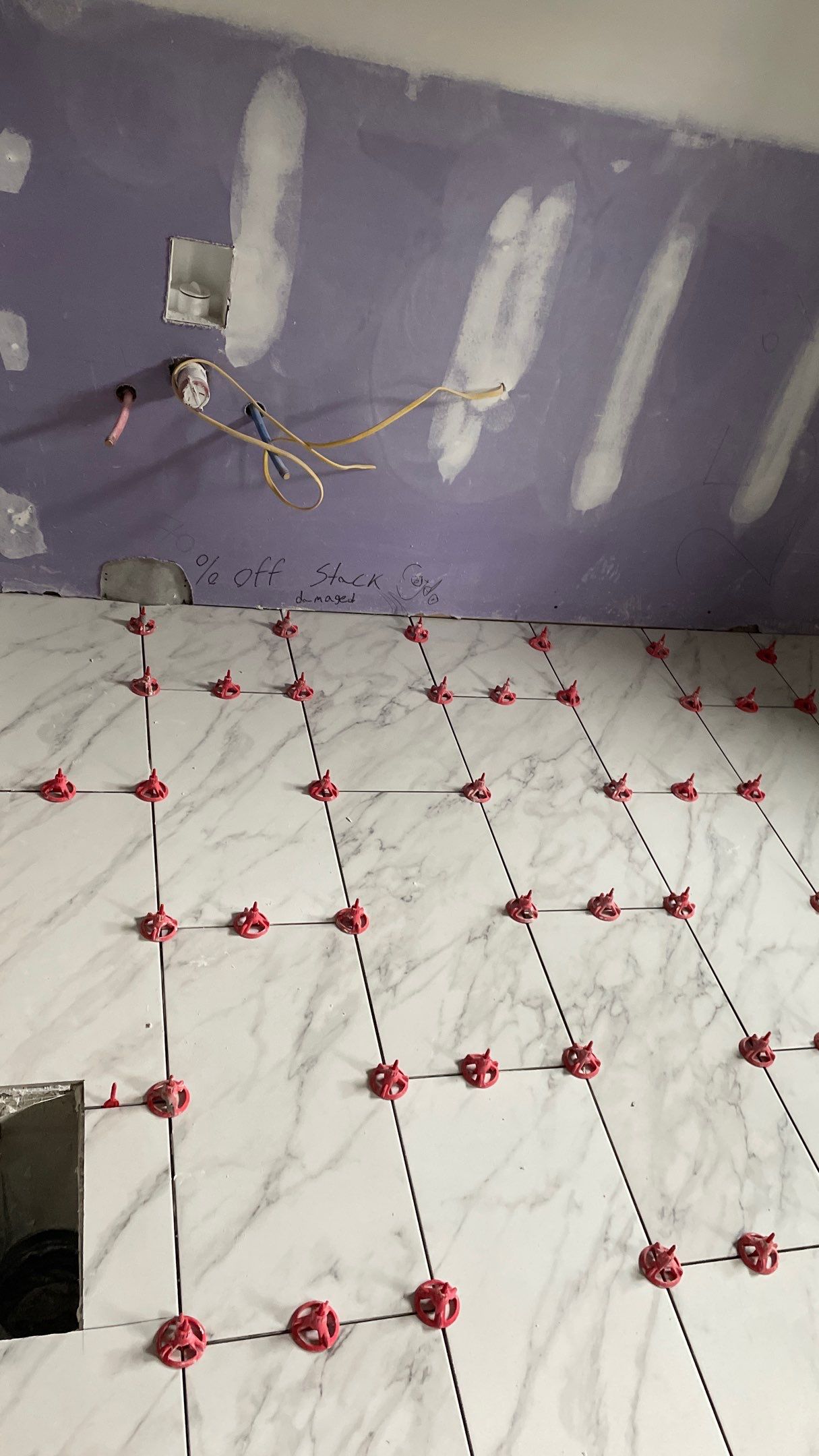 Remodeled Home with new tile floors, Showers and Refinished Oak Floors with stain and Waterbased Finish by Footprints Floors of Coastal Carolina