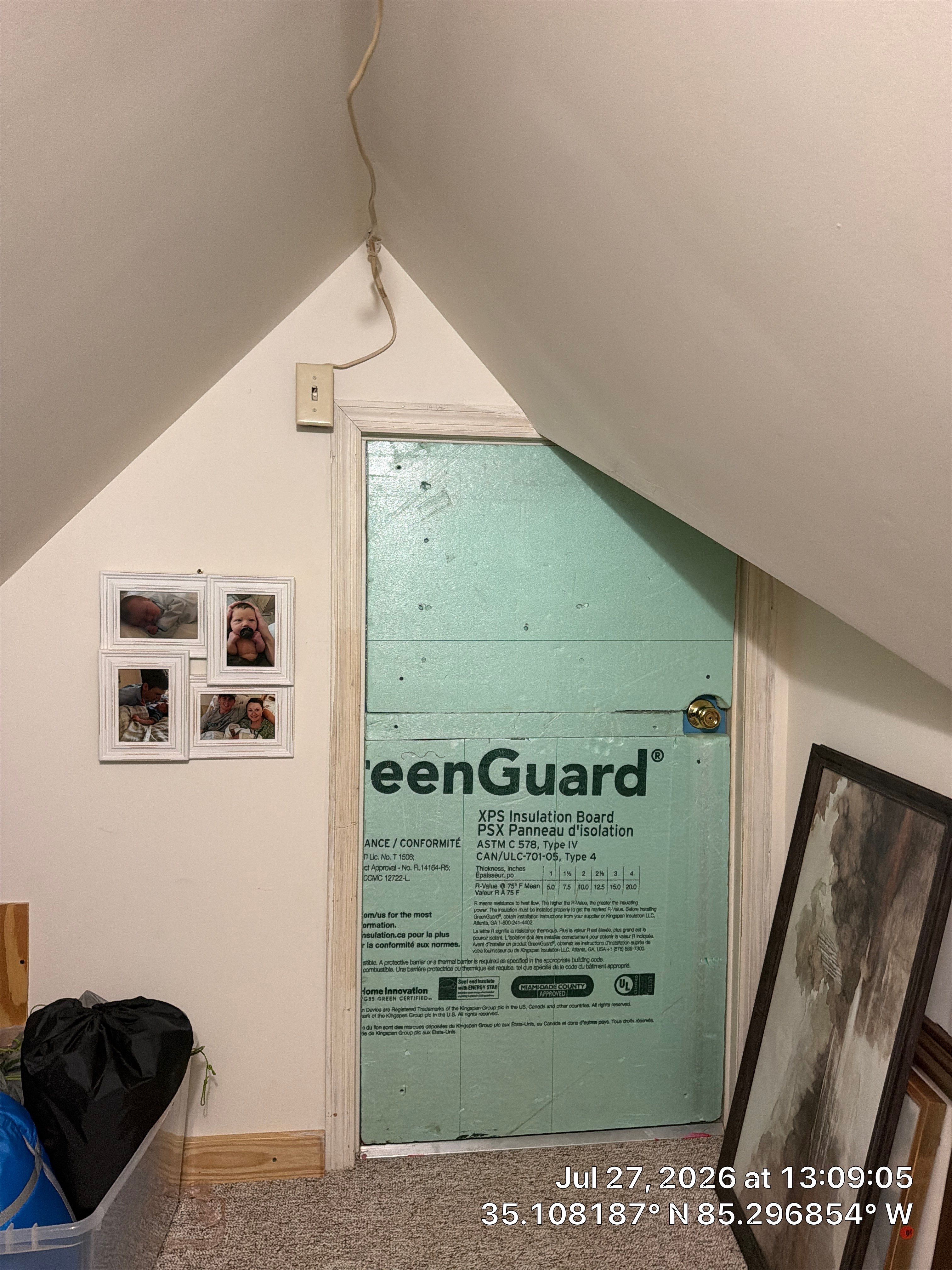 Attic Storage Optimization and XPS Insulation Board Installation in Chattanooga by CompanyCam Sales Demo