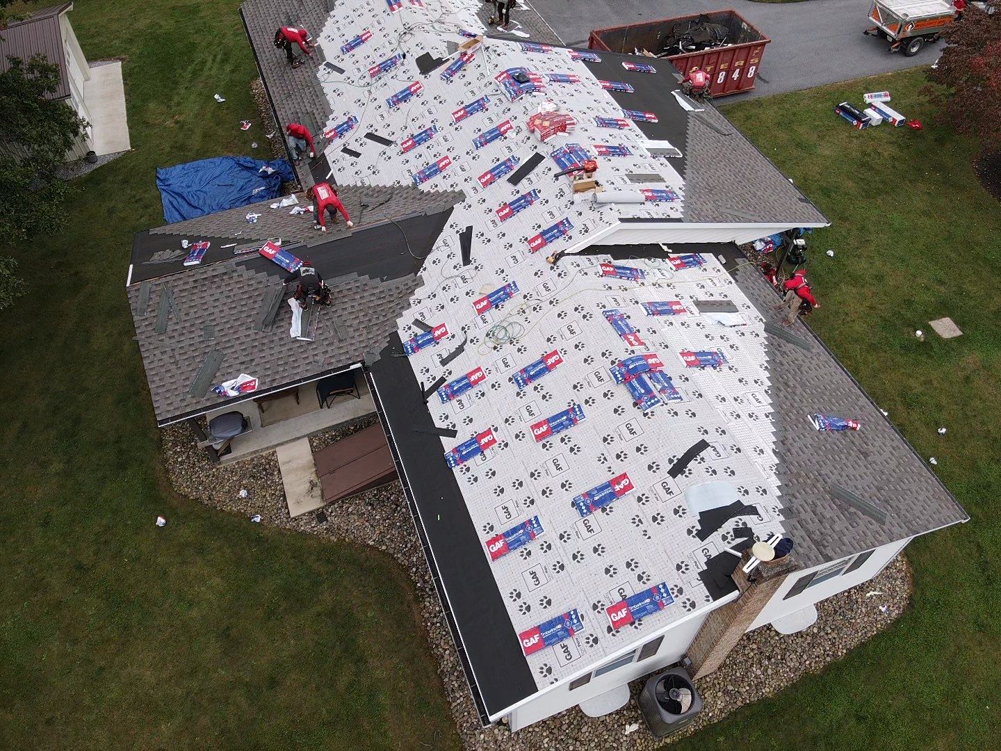 Residential GAF Timberline HDZ Shingle Roof Installation in Walnut Bottom by Teflon Roofing