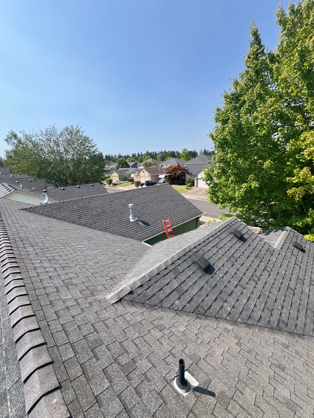 Residential Roofing Installation using IKO Dynasty (Color: Granite Black) by Orezona Building & Roofing Company, Inc.