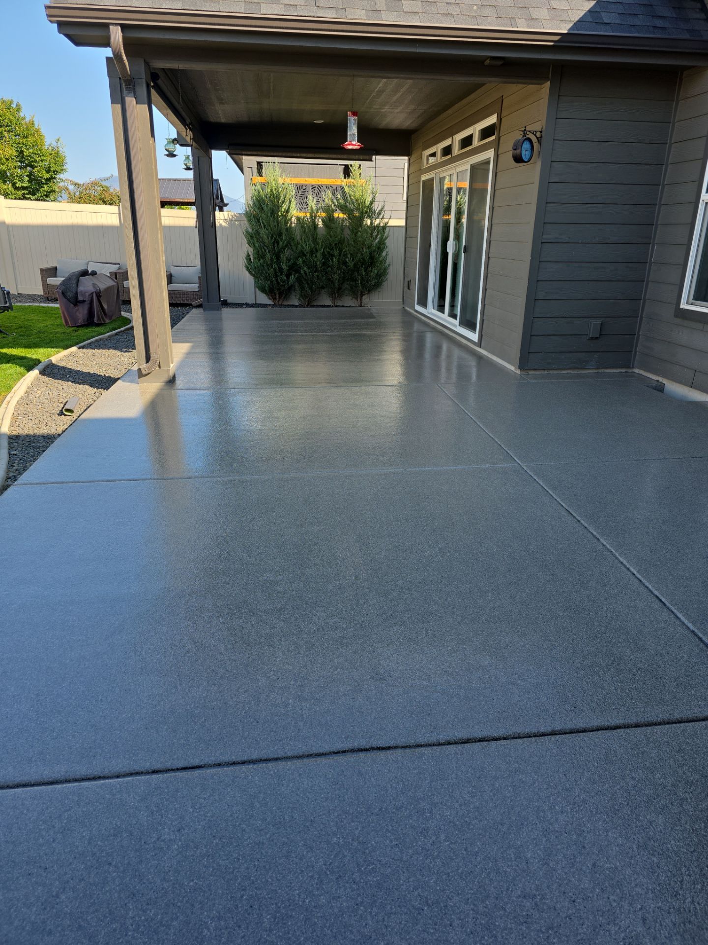 Patio Transformation using Trail Mix 1/8" Chip by Croc Coatings, LLC