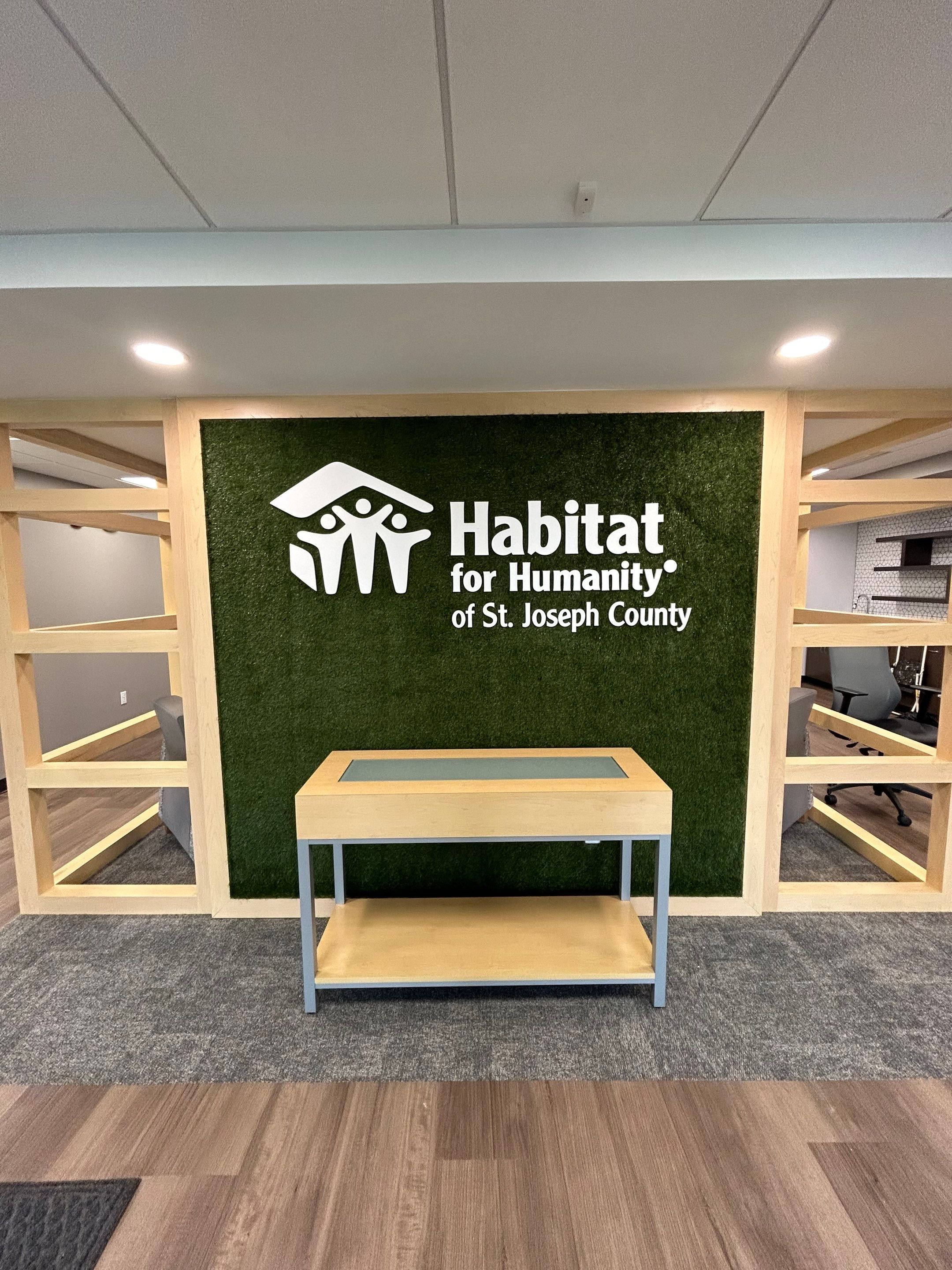 Custom Environmental Graphics and Comprehensive Signage in Mishawaka by Hayes Design co