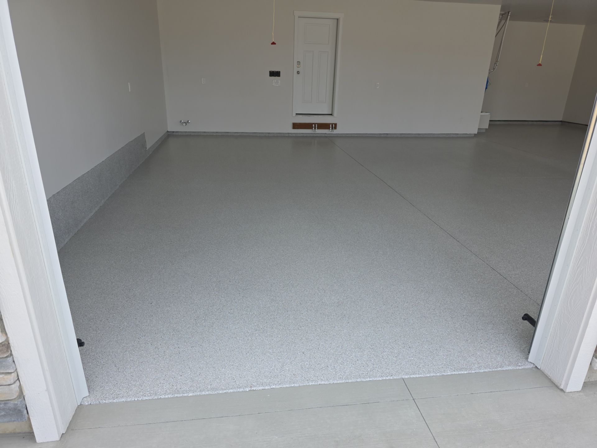 Garage Transformation using Limestone Hybrid by Croc Coatings, LLC