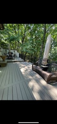 Custom Tiered Composite Deck and Covered Porch in Alpharetta