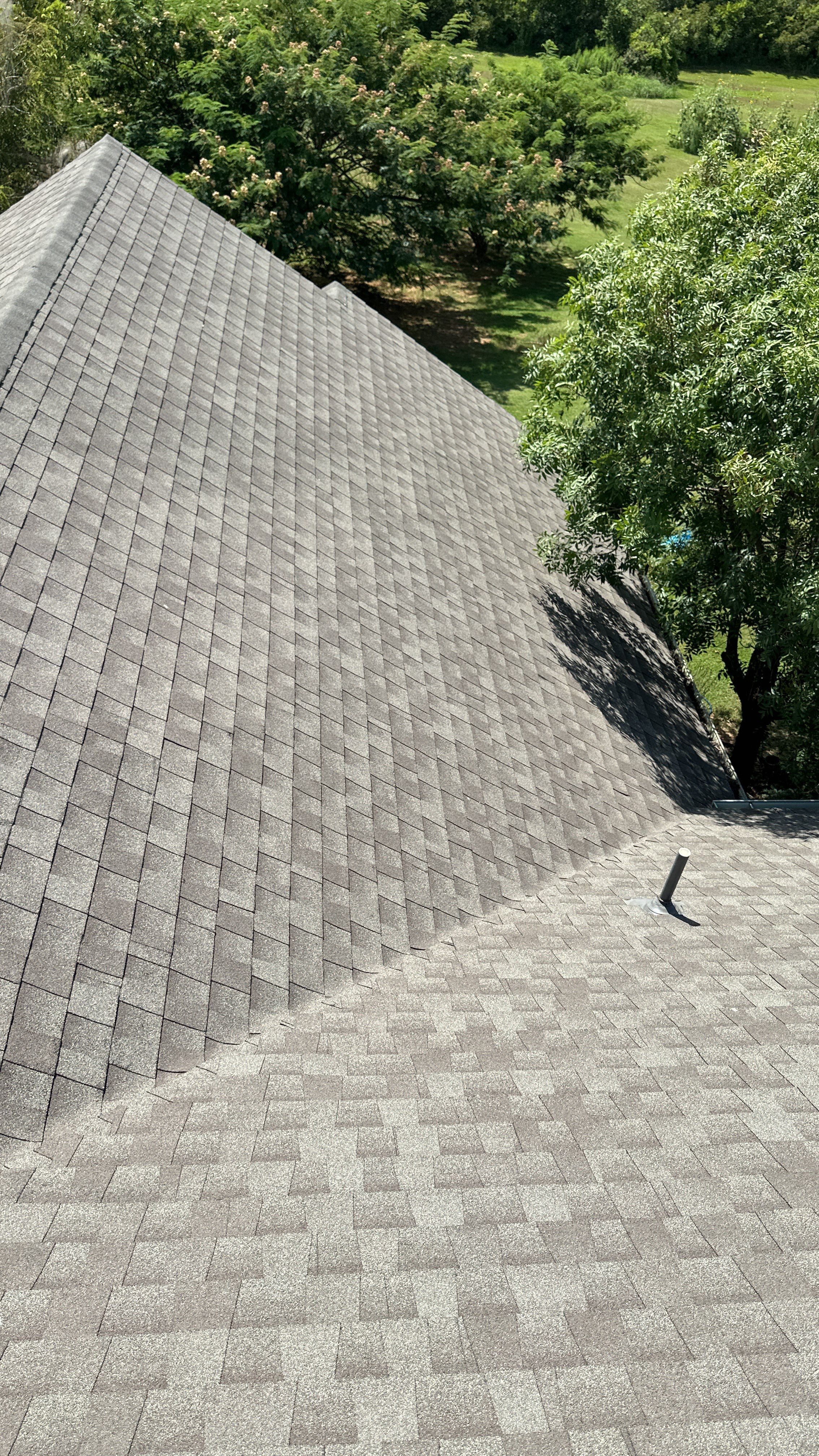 Reroof using GAF HDZ Weathered Wood by Castillo Roofing