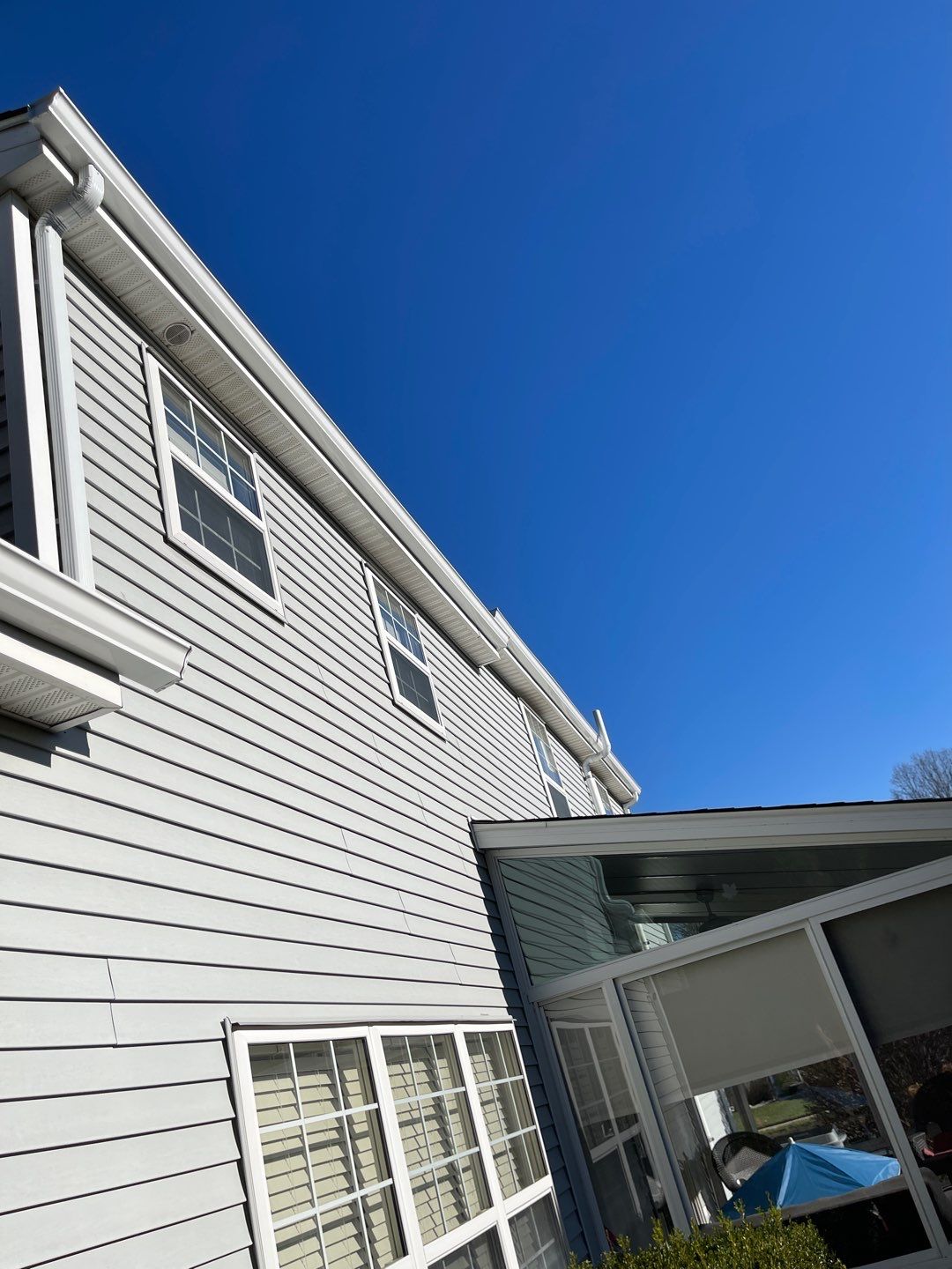 Gutter Installation using White gutters by A Plus Exterior