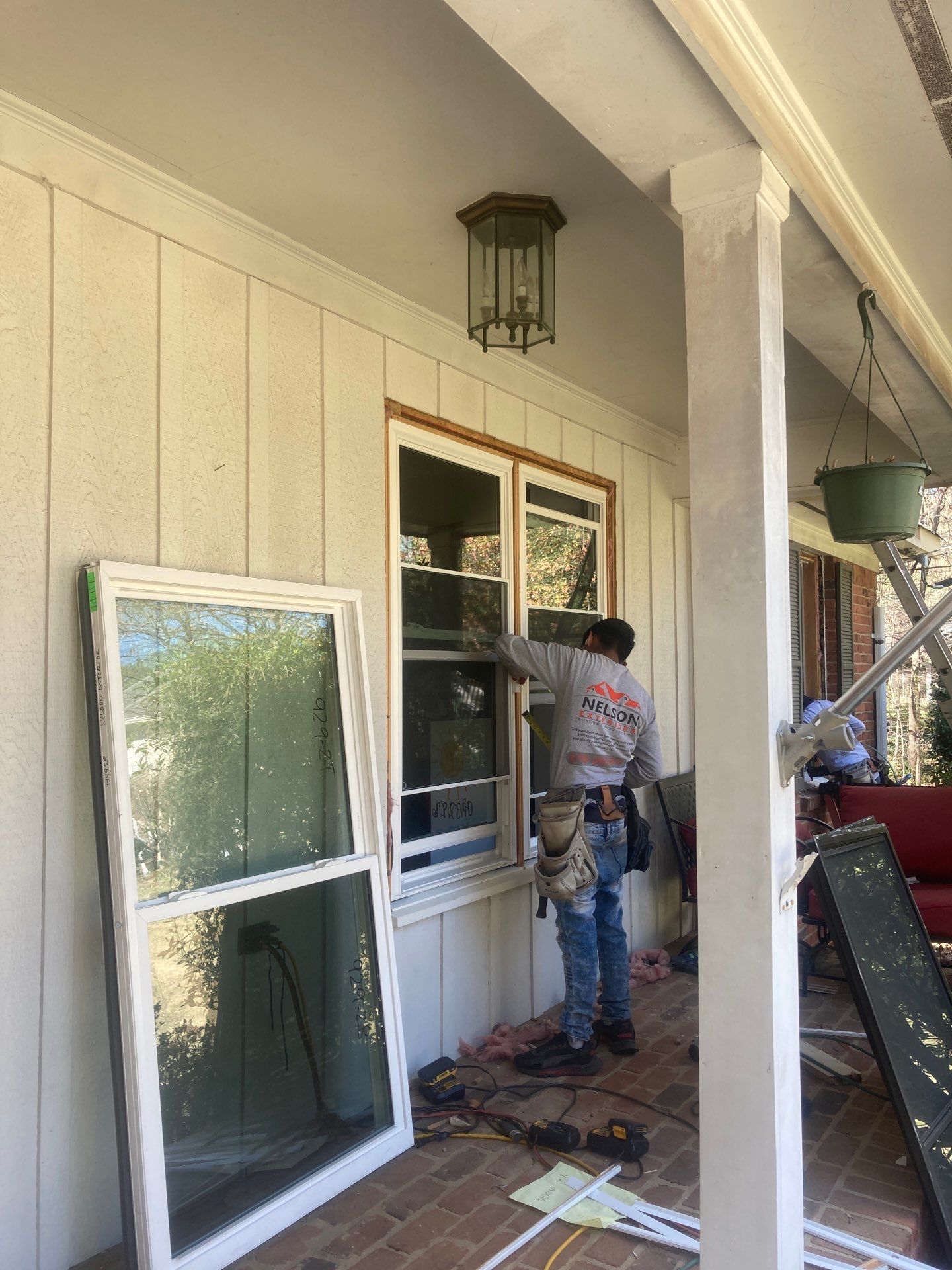 Gable Siding and Rotten Wood Replacements in Atlanta, GA with New Door and Window Installs by Nelson Exteriors 
