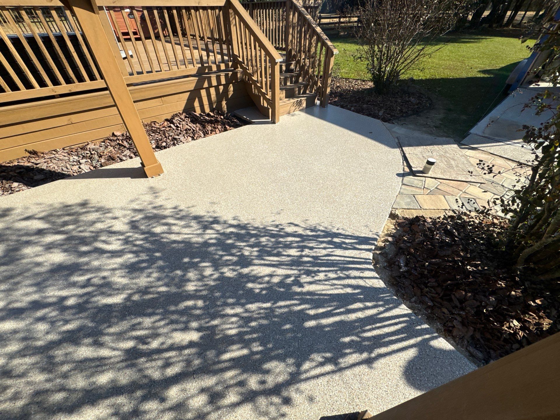 Patio  in Newberry, FL in Hybrid Claystone by Cross Creek Concrete Coatings