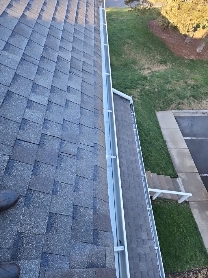 Gutter Cleaning using water by Power Wash Masters LLC