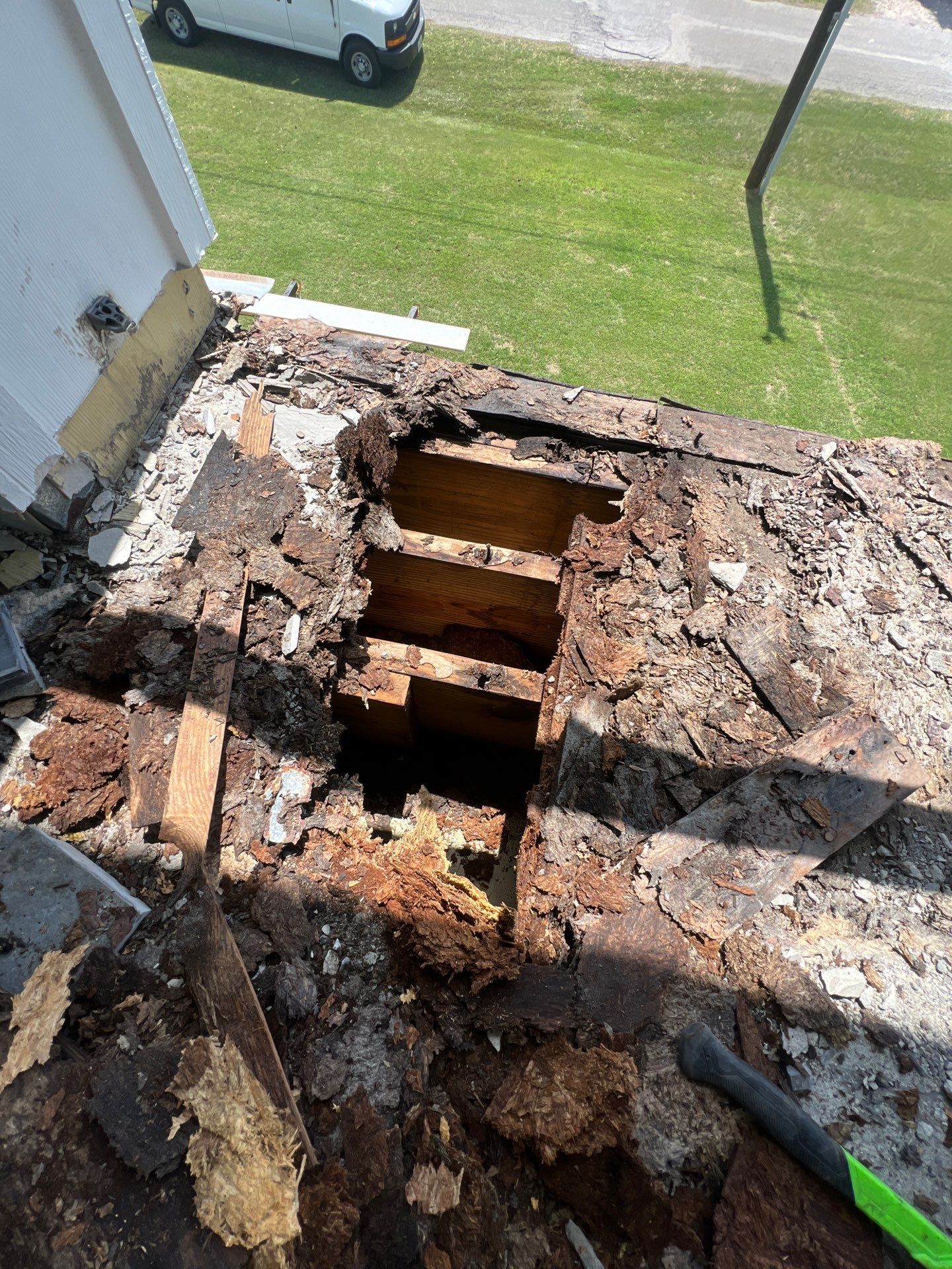 Walk Out Patio Cover by Bayfront Roofing and Construction