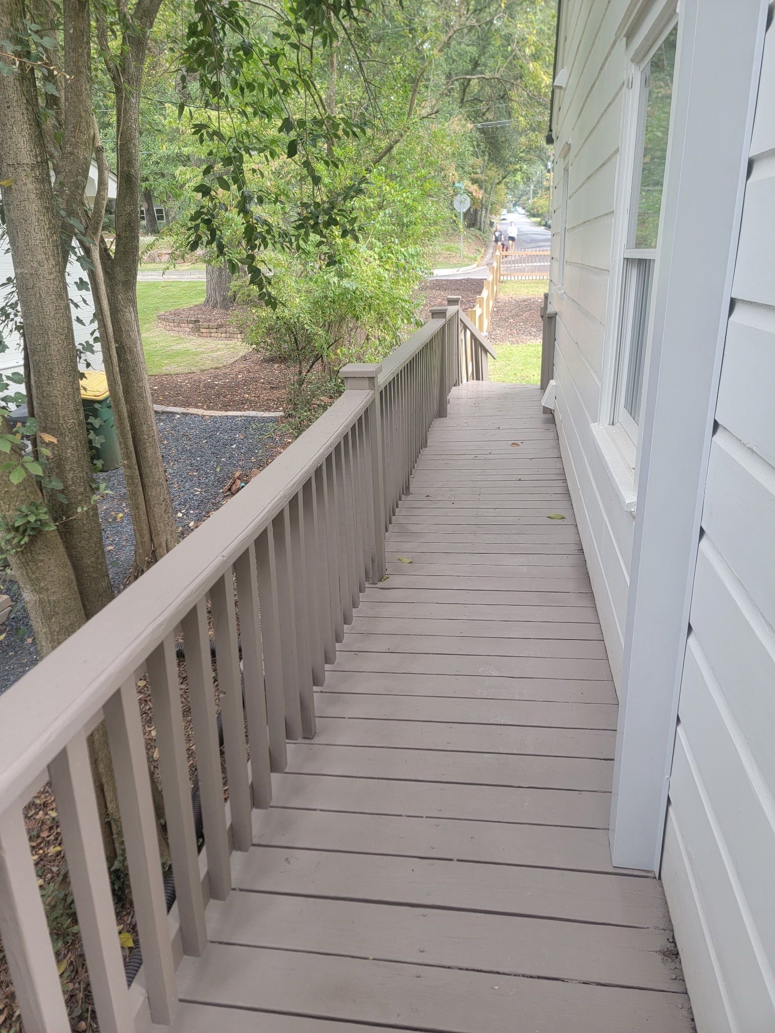 Elevated Deck and Accessibility Ramp Staining Project in Athens by PGP Surface Solutions, LLC