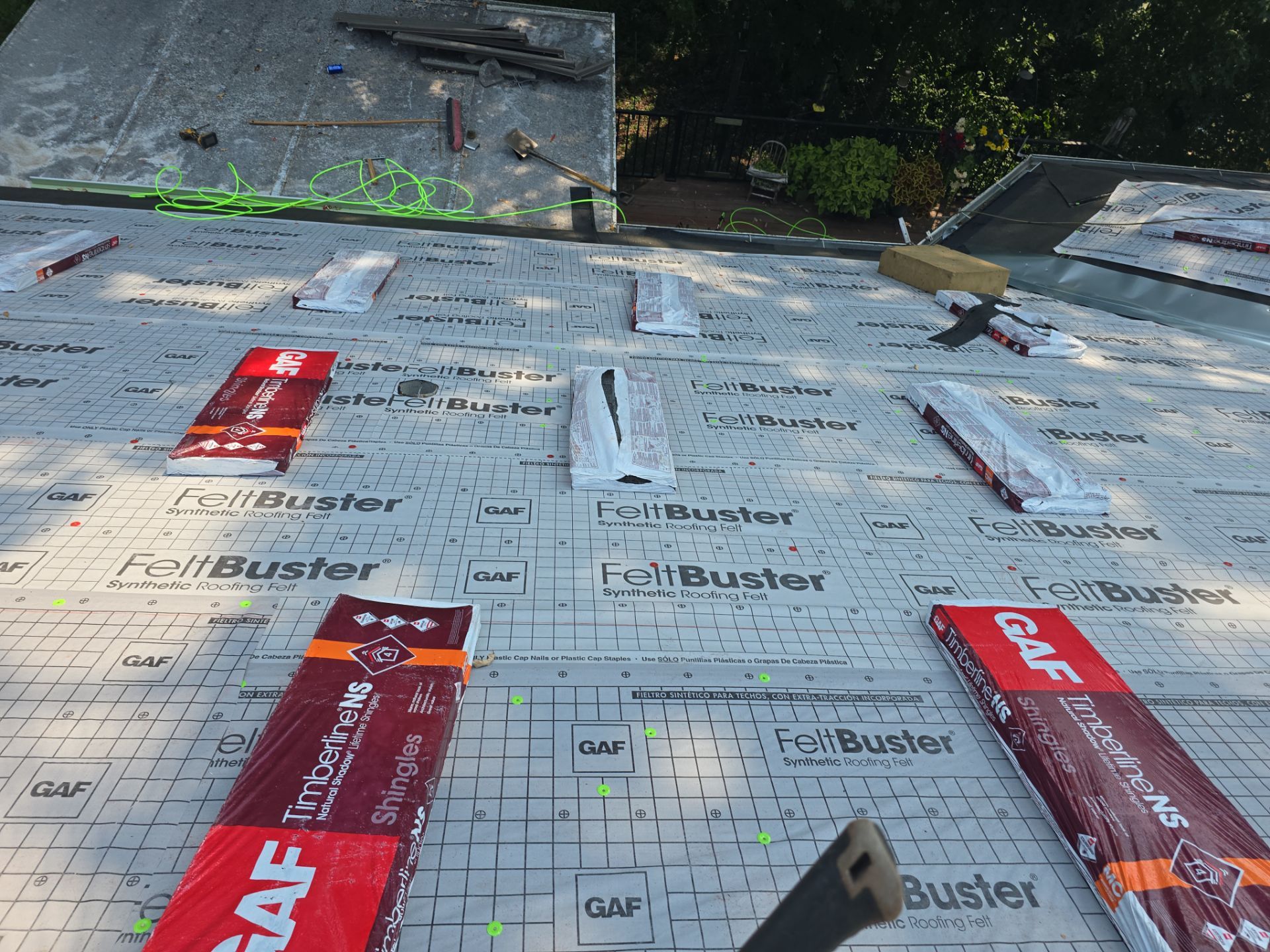 Residential Roof Installation in Sheboygan Falls, WI: GAF Timberline Natural Shadow Shingles & Rain Drop Gutter Protection by Gellings Roofing & Siding