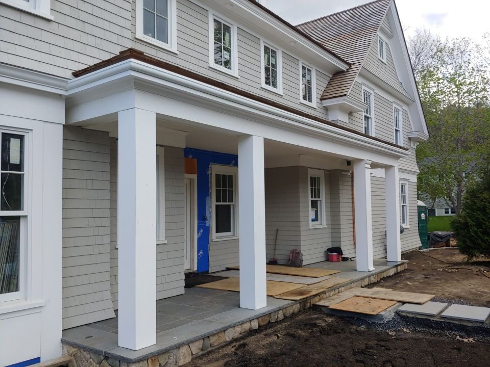 Gutter Installation using 4x5 FiberGlass Gutter in Duxbury by Gutter Pro Enterprises