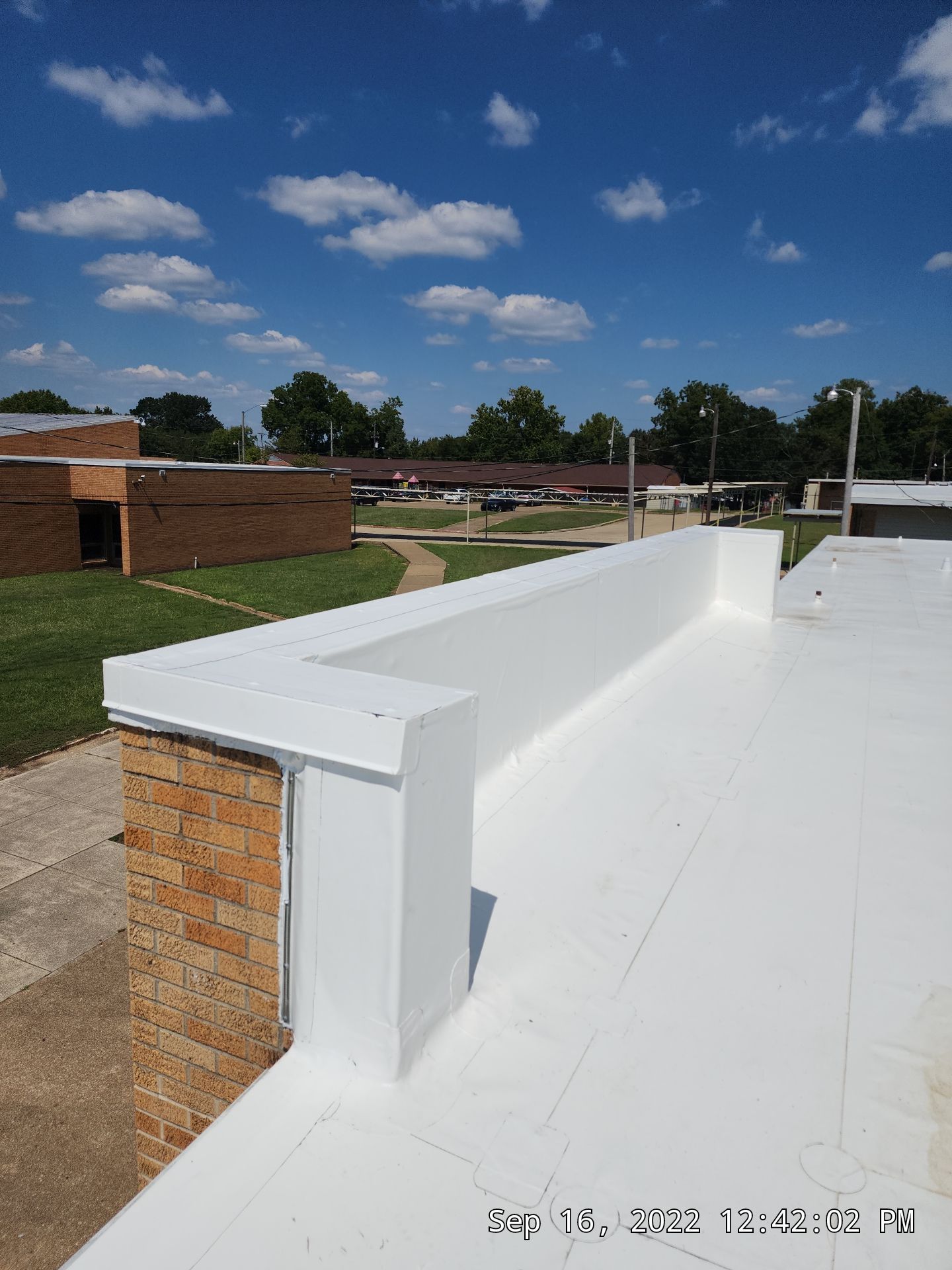 Commercial Roofing Installation using 60 mil PVC by Hostetler Roofing