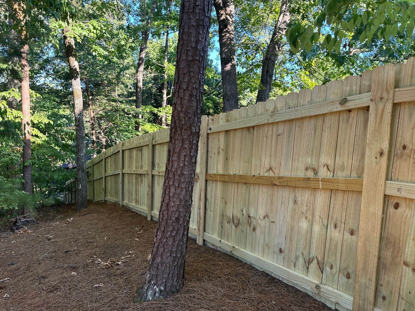 Greystone - Traditional Fence by Pillar and Pine