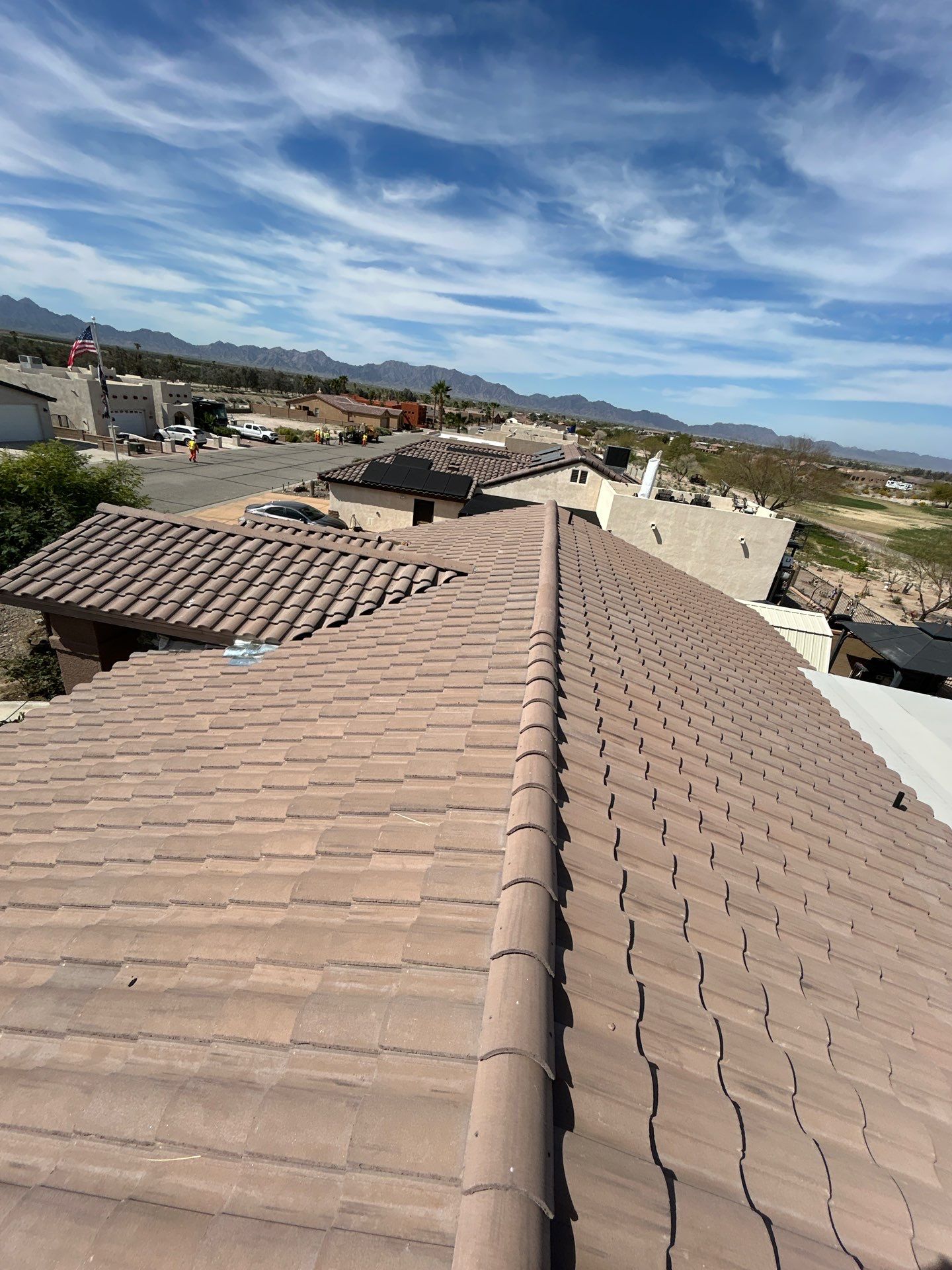 Sandstone Beige Concrete Tile by Reimagine Roofing