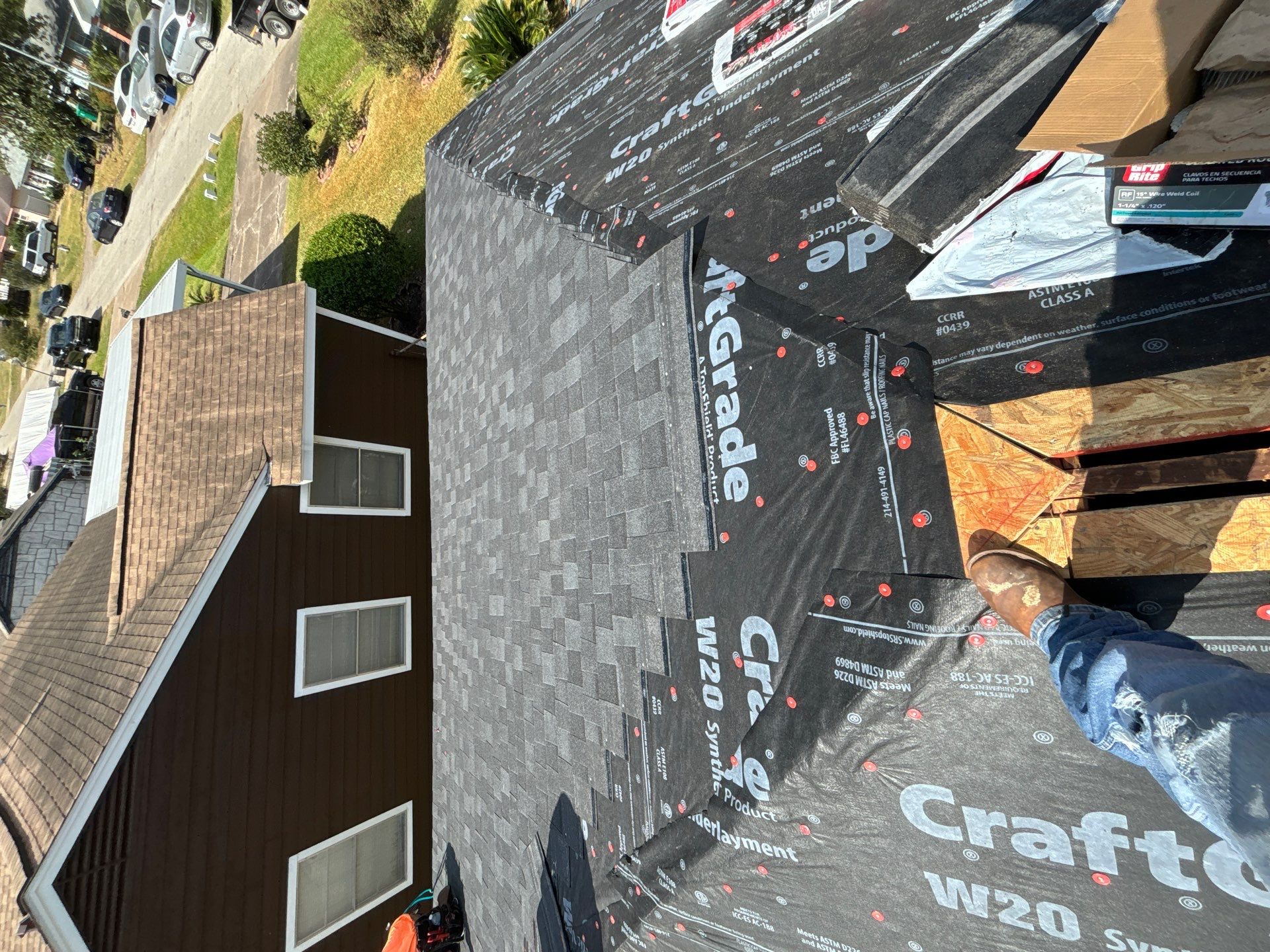 Residential Roofing Installation using Owen's Corning Duration (Lifetime) Shingles by Roof Repair Company