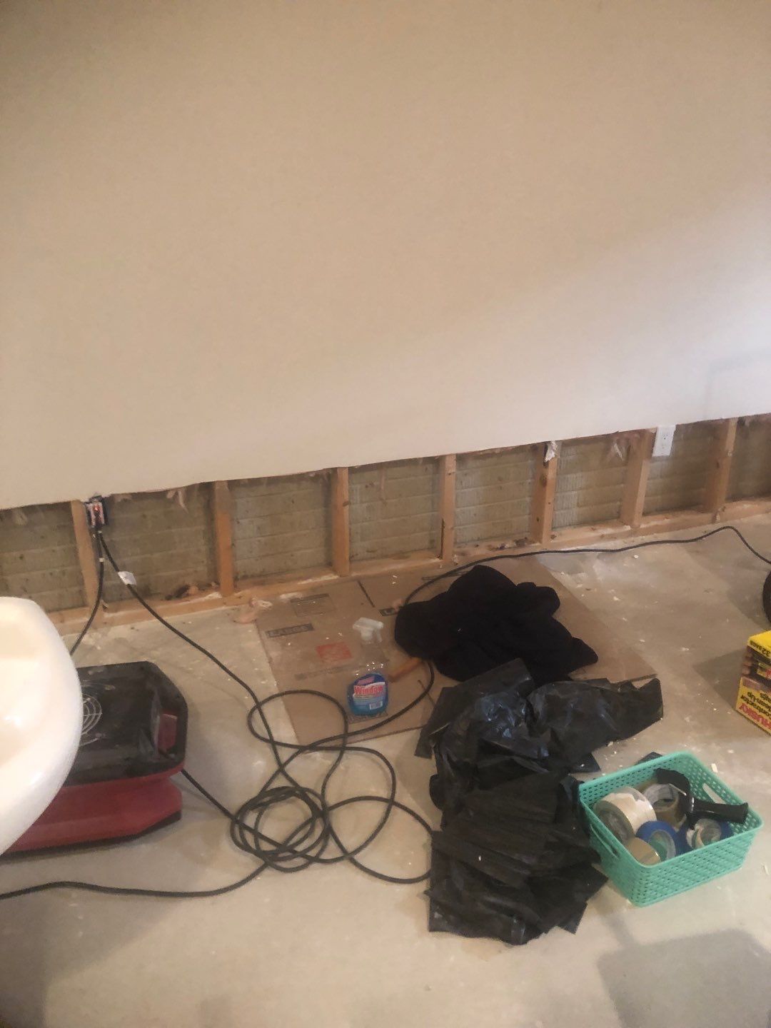 Pipe Burst Emergency Mitigation Demo and Dry Down by Absolute Roofing and Construction