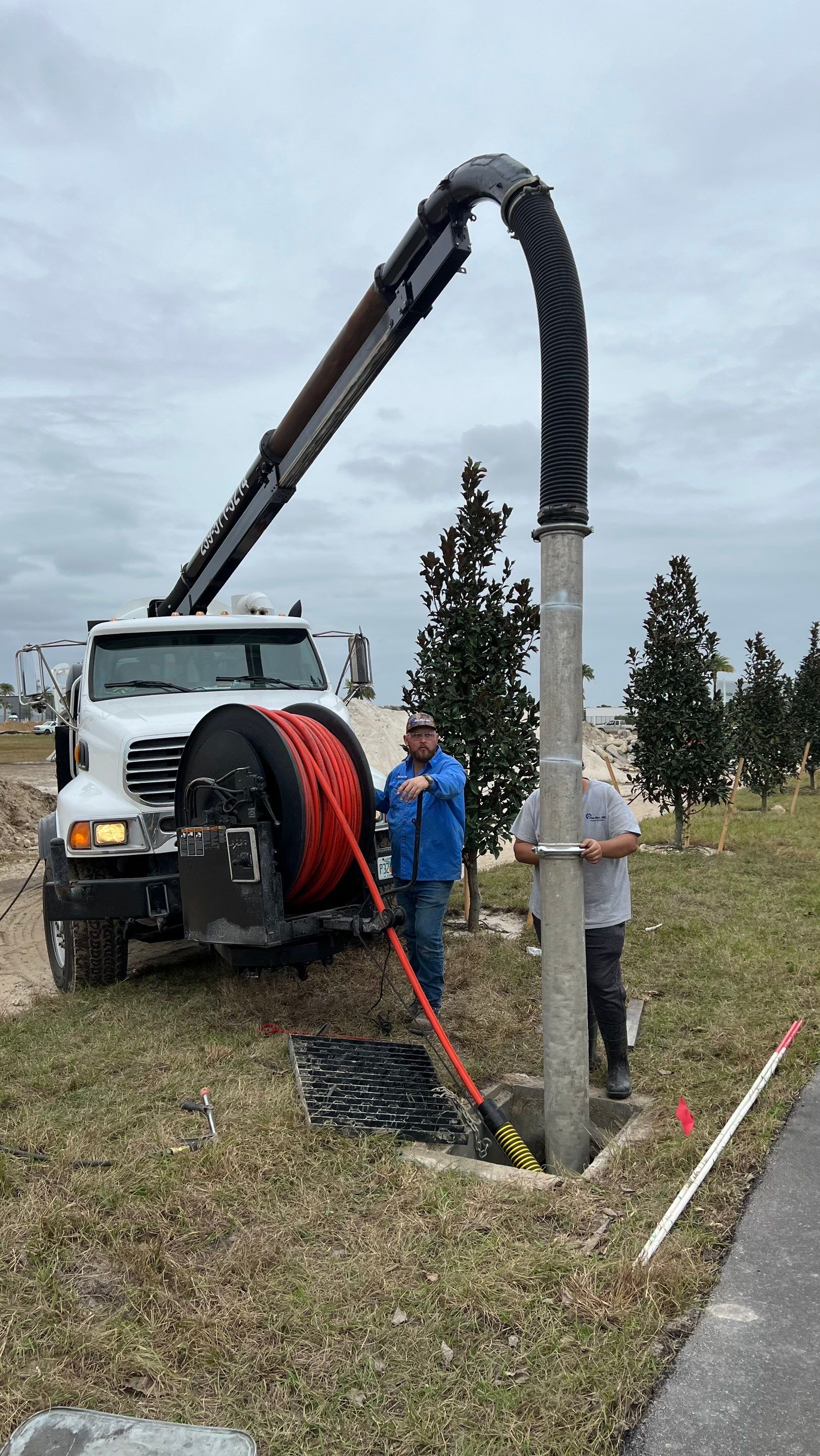 New Construction Storm Drain System Cleaning by APS Power & Water