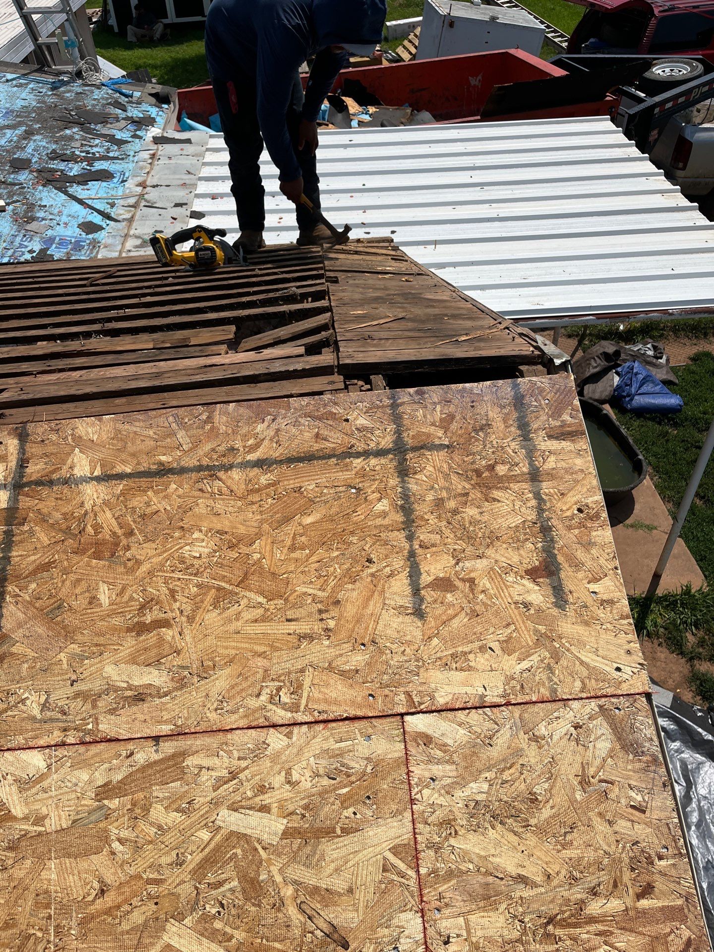 Reroof with Full Redeck by Berry Good Roofing 
