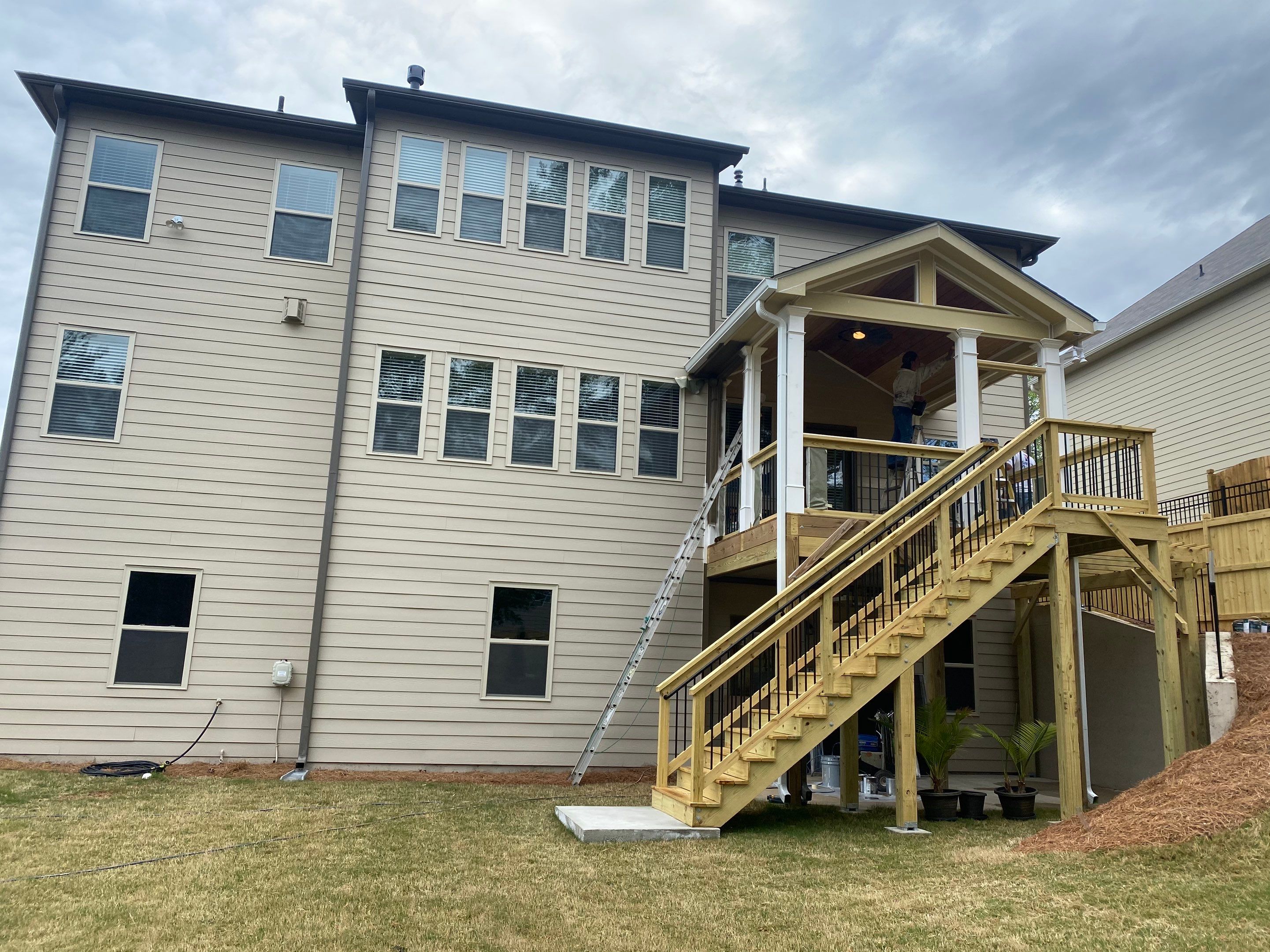 Elevated Screened-In Porch and Custom Deck Installation in Canton by Swift Home Renovations