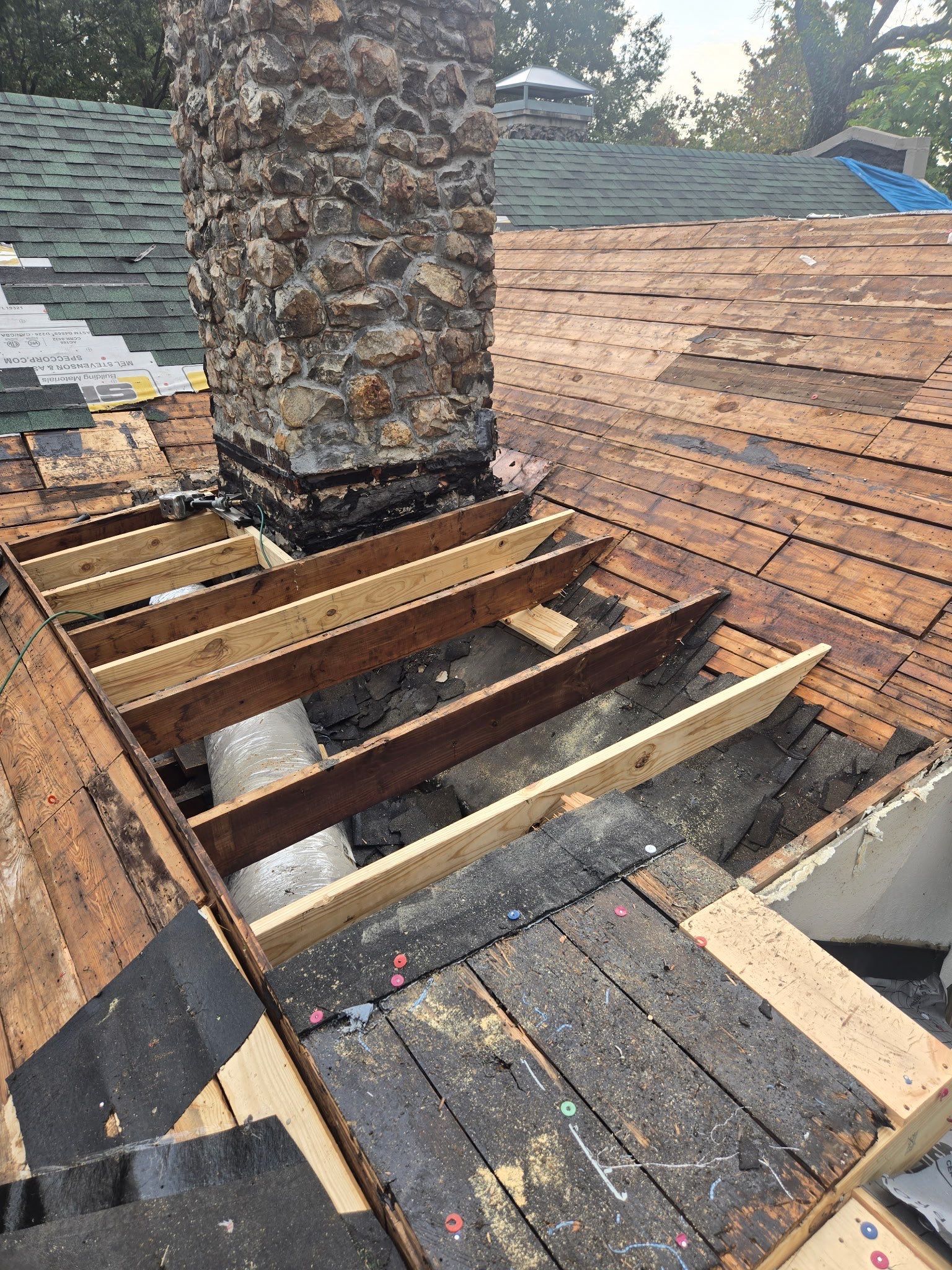 Memphis Home Restoration and Copper Gutter Installation Following Tree Damage by Revival Roofing Services