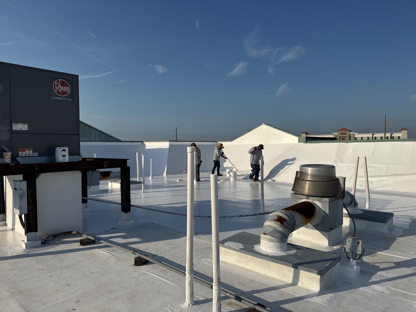 Commercial White Silicone Roof Coating for Hotel in Oldsmar by CES Roofing
