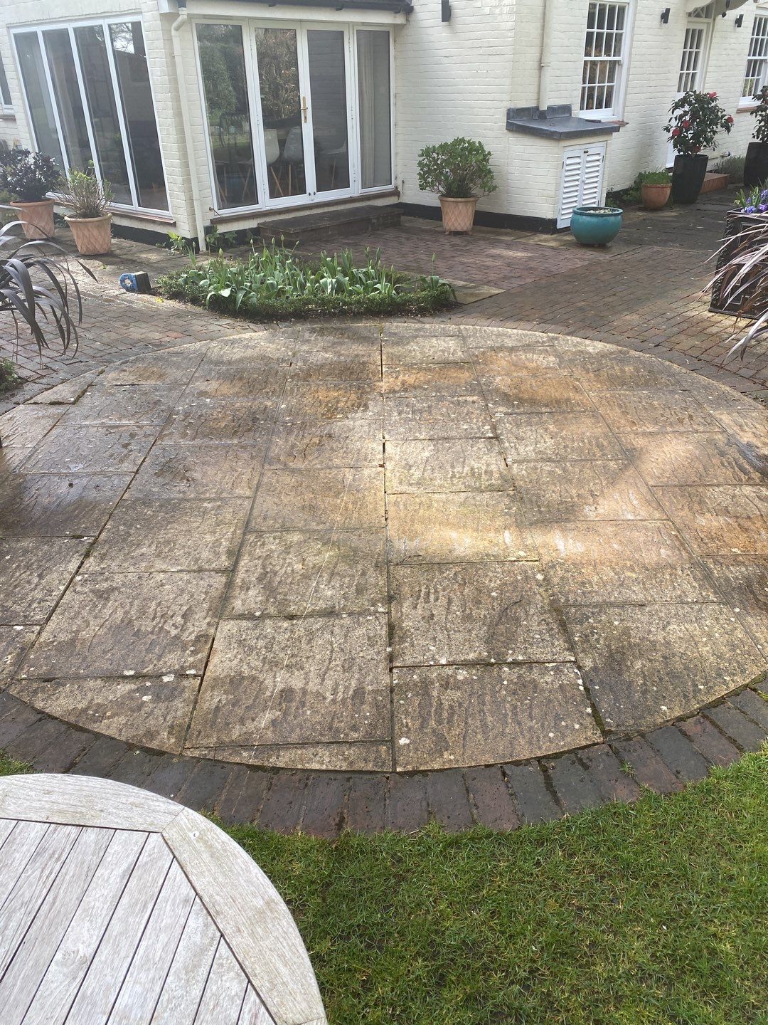 Patio Area Spring Clean using honda 21 ltr/min by Ges Exterior Cleaning ltd