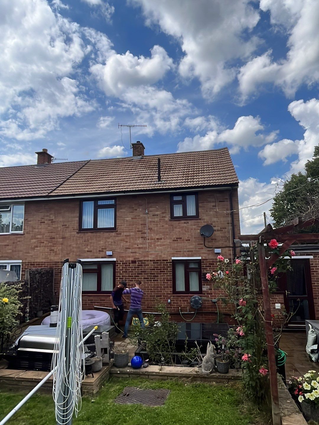 Roof Clean - Biocide Treatment using Honda 15lpm Low Pressure Washing Machine by Ges Exterior Cleaning ltd