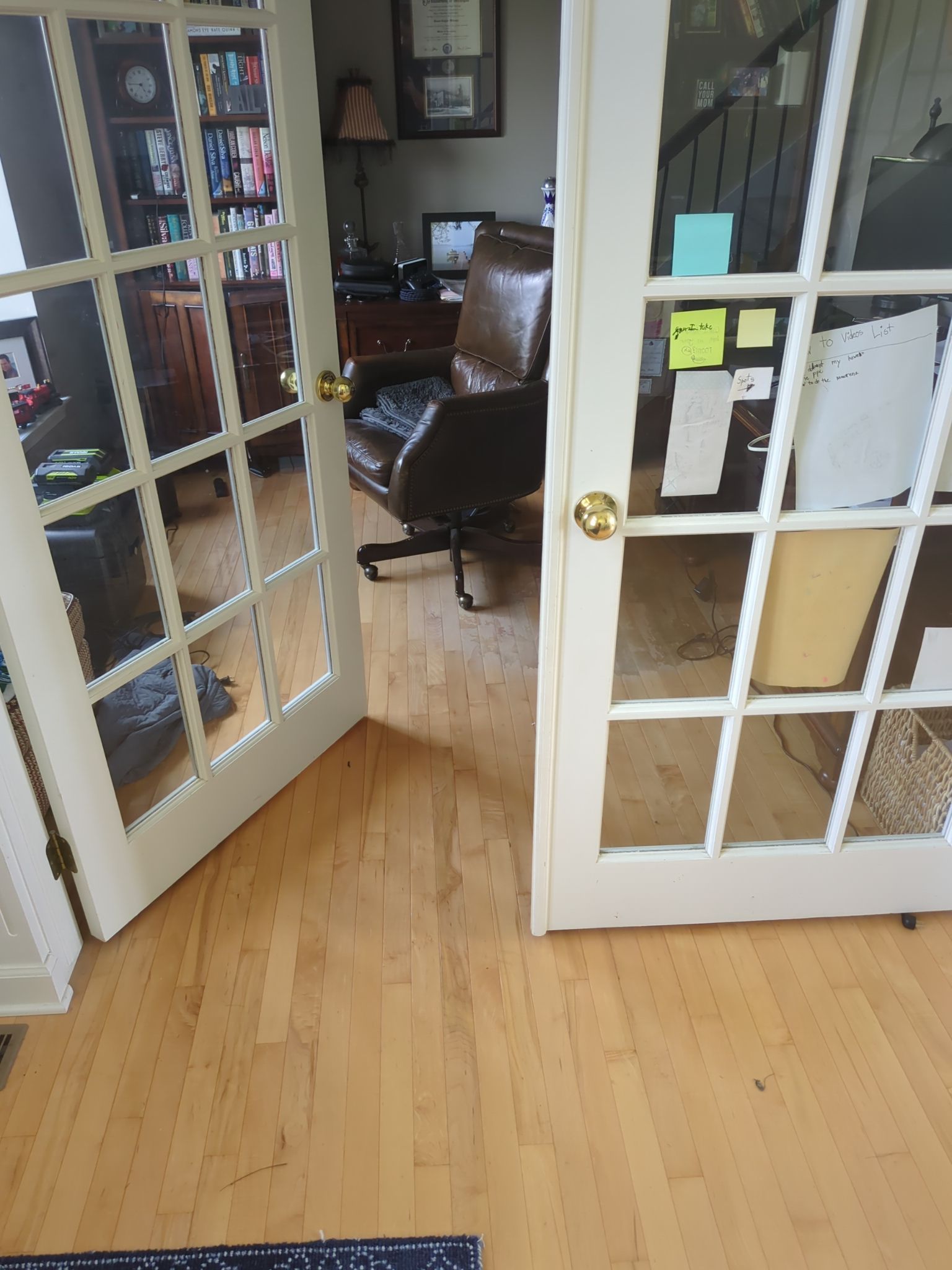  7 inch wide engineered  White Oak site sand and finish by Ann Arbor Hardwoods 