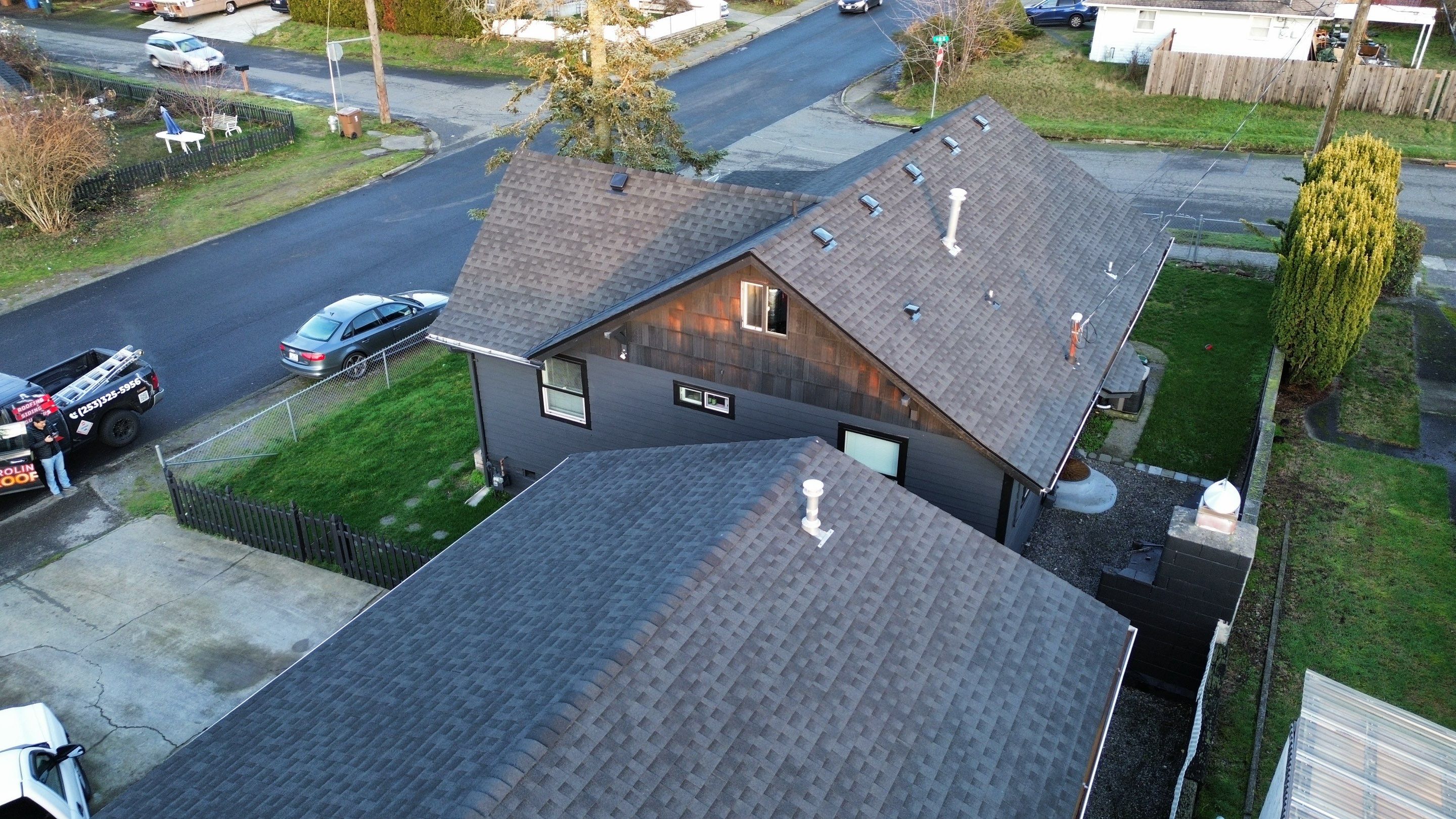 GAF Timberline NS, Charcoal, House and Garage Roof Replacement  by Proline Roofing & Restoration LLC