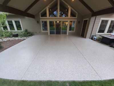Hayden Concrete Patio Resurfacing with Claystone Hybrid Finish