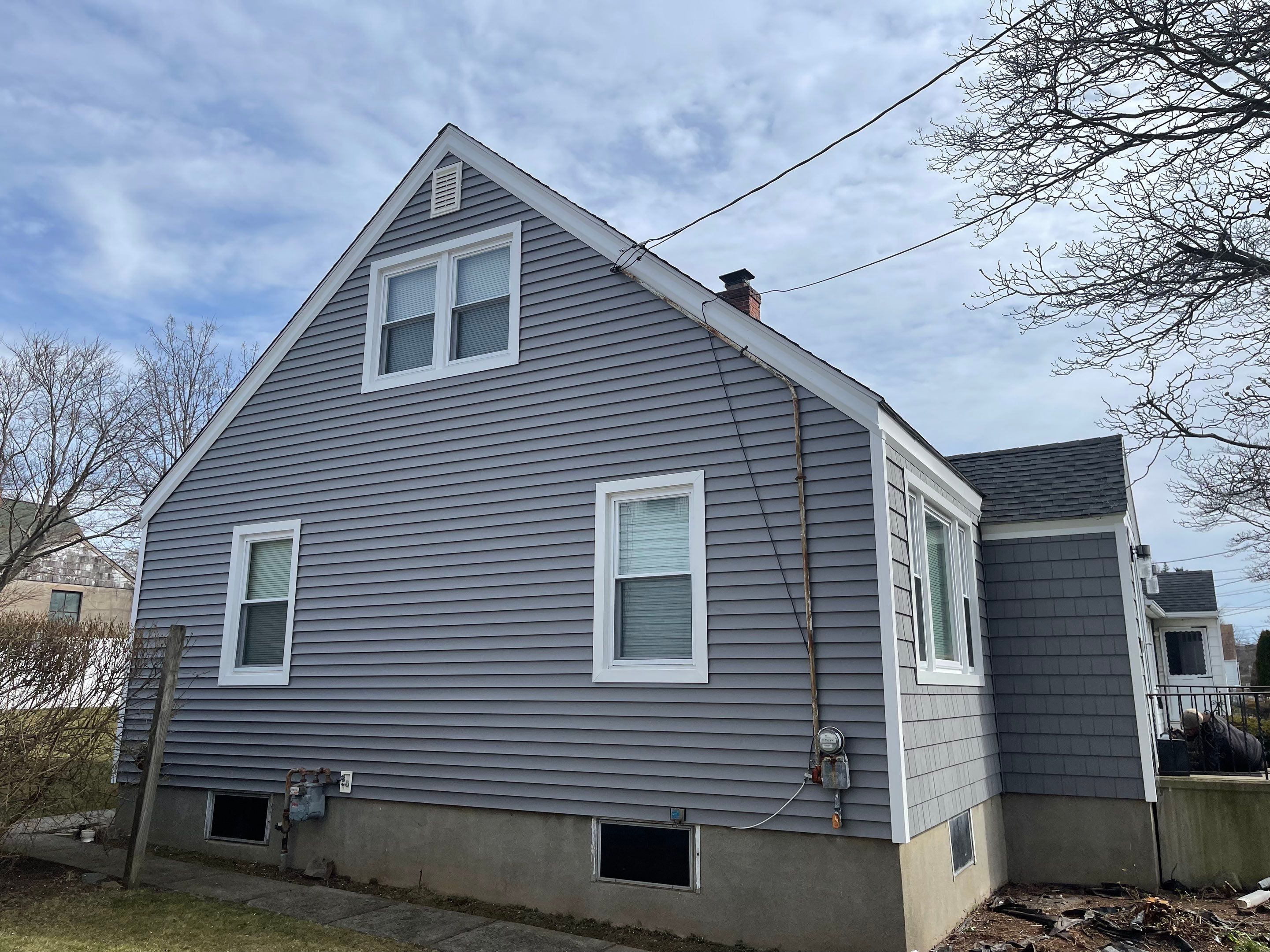 Siding Installation using Certainteed Monogram Charcoal Gray by A Plus Exterior