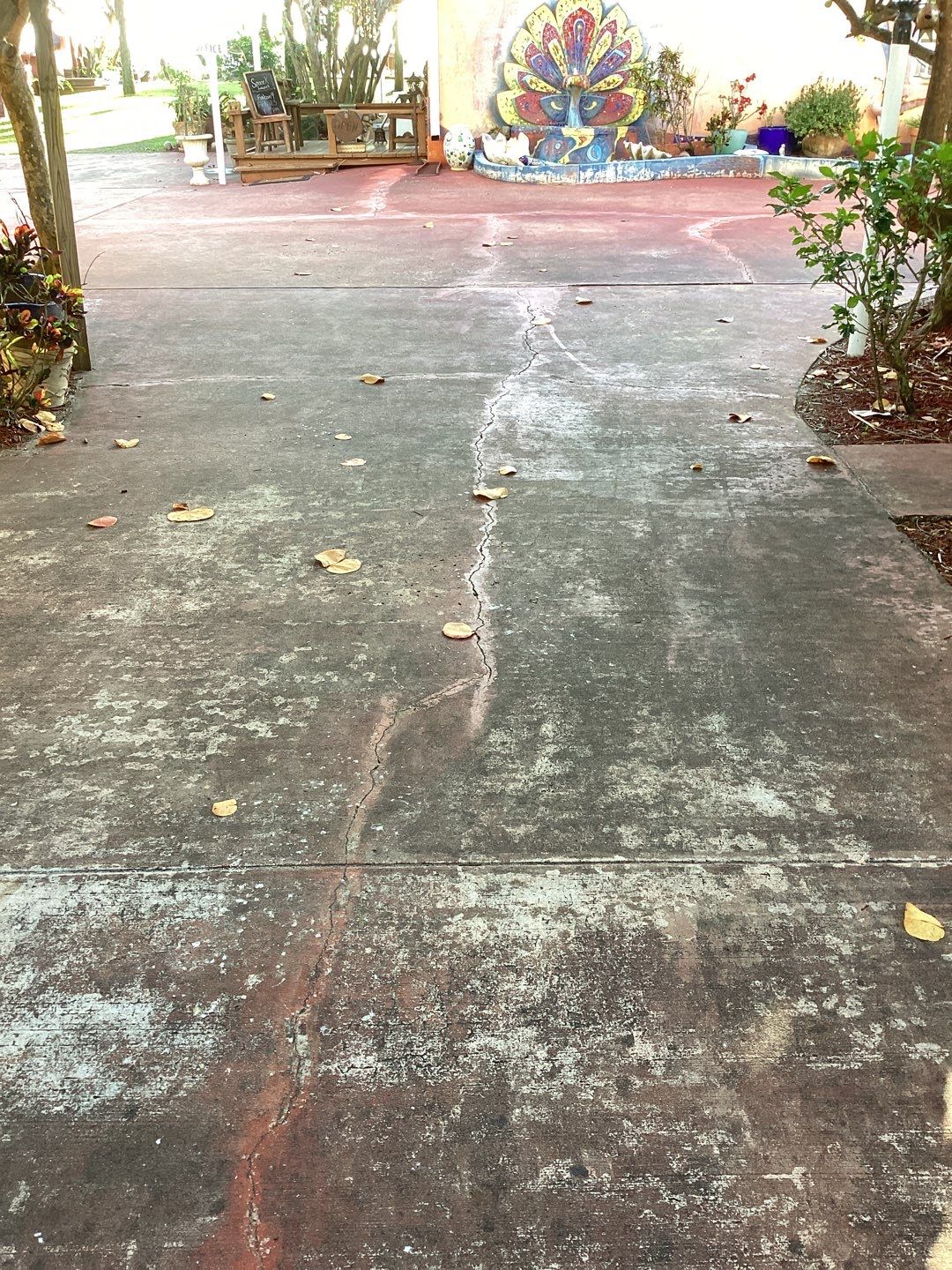 Sidewalks and Porches using Chestnut by Amvet concrete coatings llc