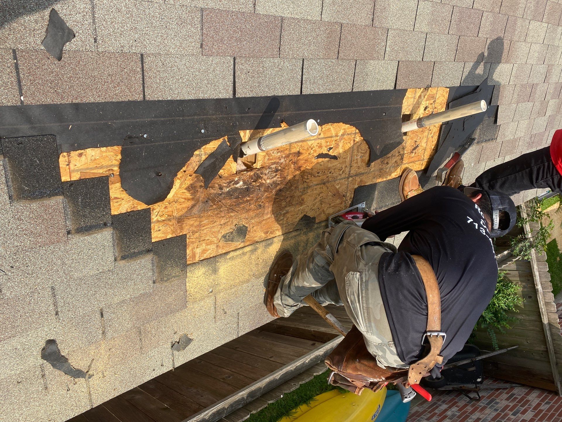 Hail Damage using Owen's Corning Duration (Lifetime) Shingles by Roof Repair Company