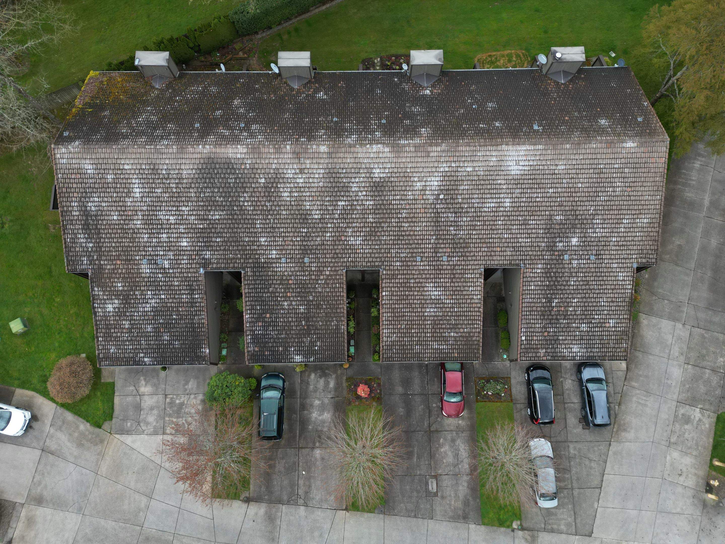 Large scale roof cleaning by Hawthorne General Construction