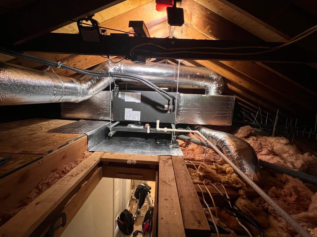 Attic Air Handler and Mini Split Installation — Andover, MA by FAGONE MECHANICAL