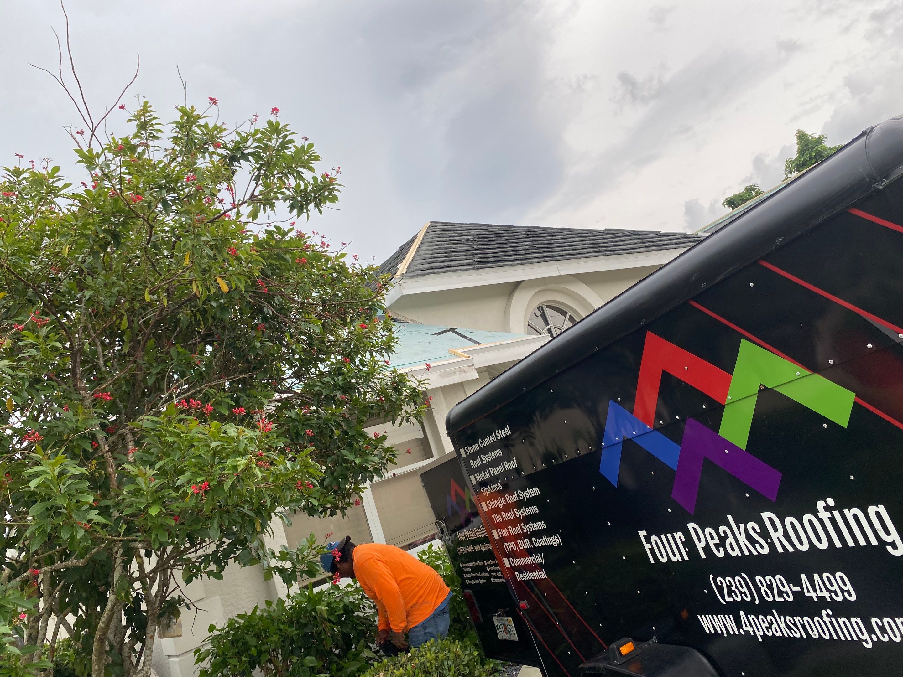 SW Cape Coral Stone Coated Steel Roof Installation by Four Peaks Roofing