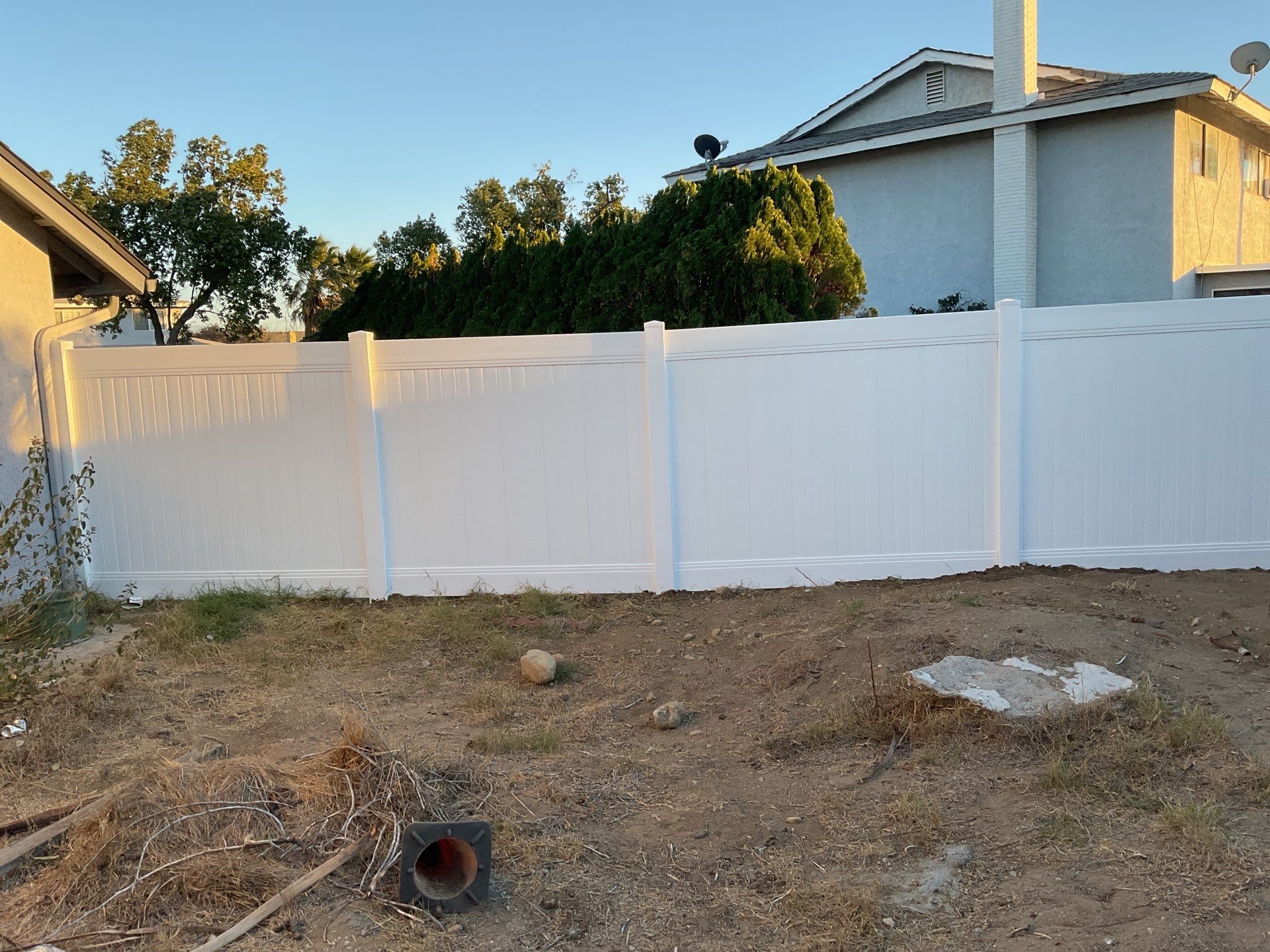 6ft White Privacy Fence  by Fence Guys Inc. 