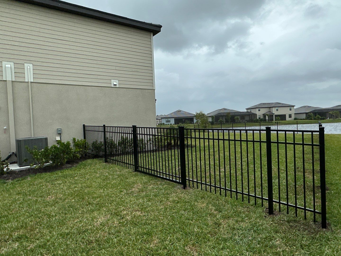 Aluminum Fence Installation using Black 3 Rail Aluminum Fence by Asap fence and gates, LLC
