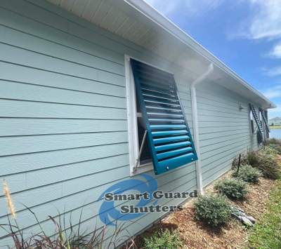 Impact Bahama Shutters in Ocean Blue