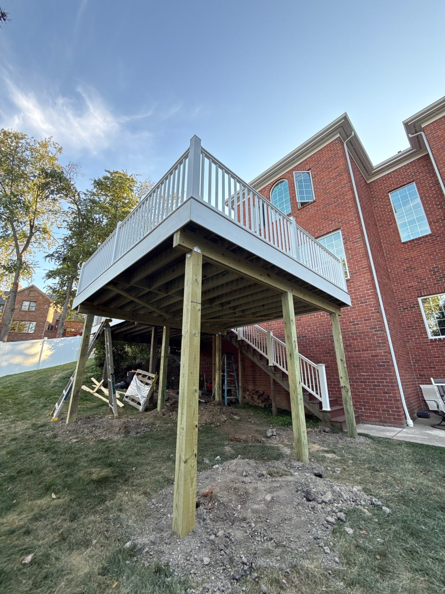 Deck extension  by Cousins Roofing Siding & Decks