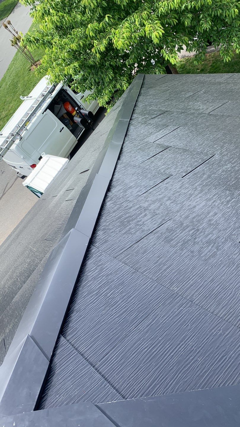 Tesla Solar Roof using Tesla Solar Roof V3 tiles by American Home Contractors
